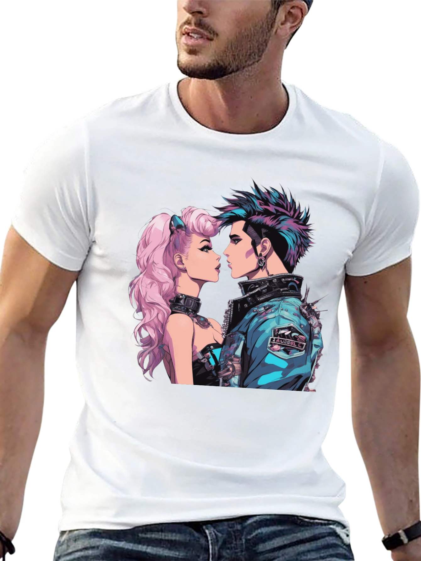 Cyberpunk Couple Graphic T-Shirt