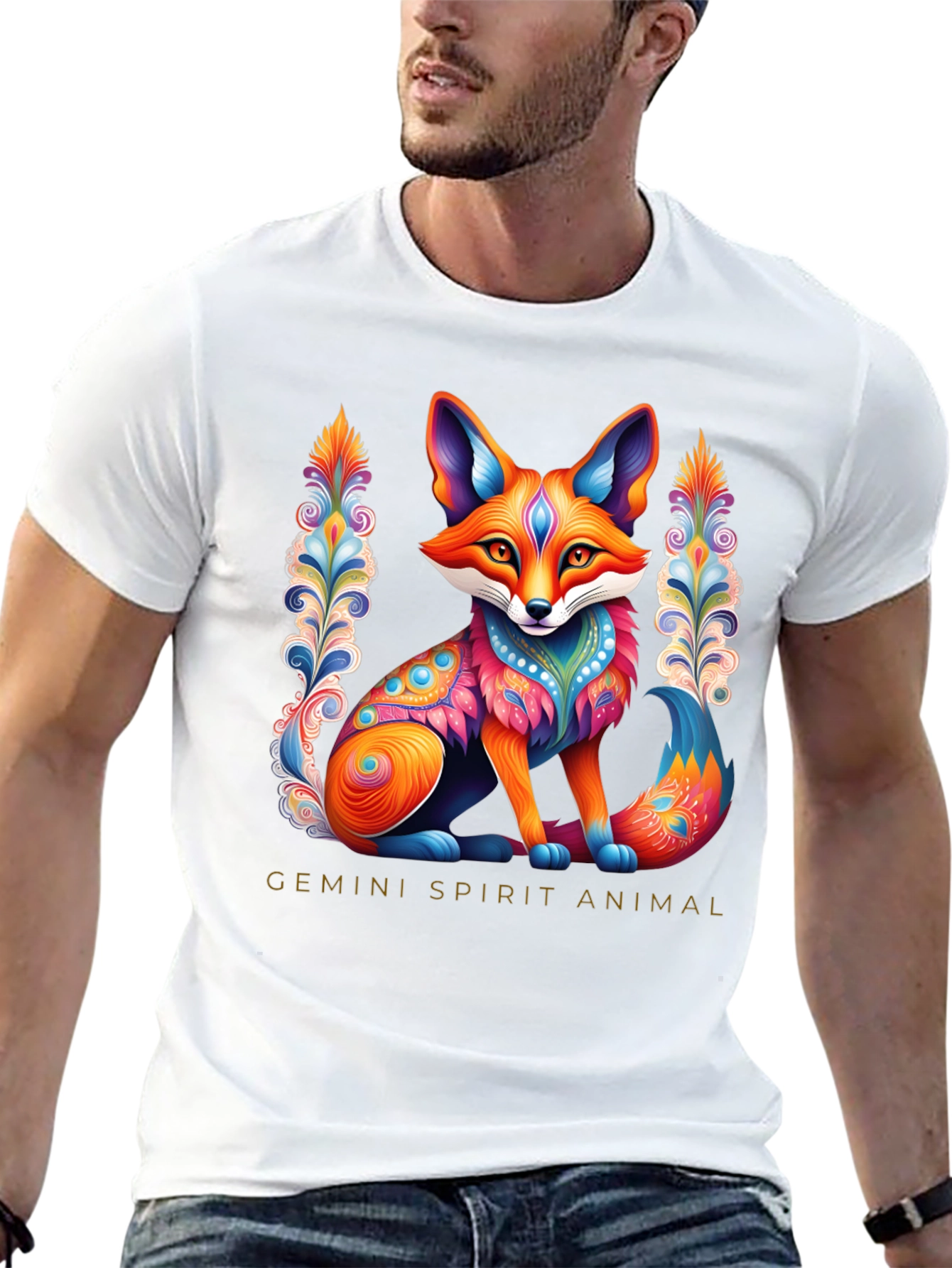 Gemini Spirit Animal Fox Graphic Tee