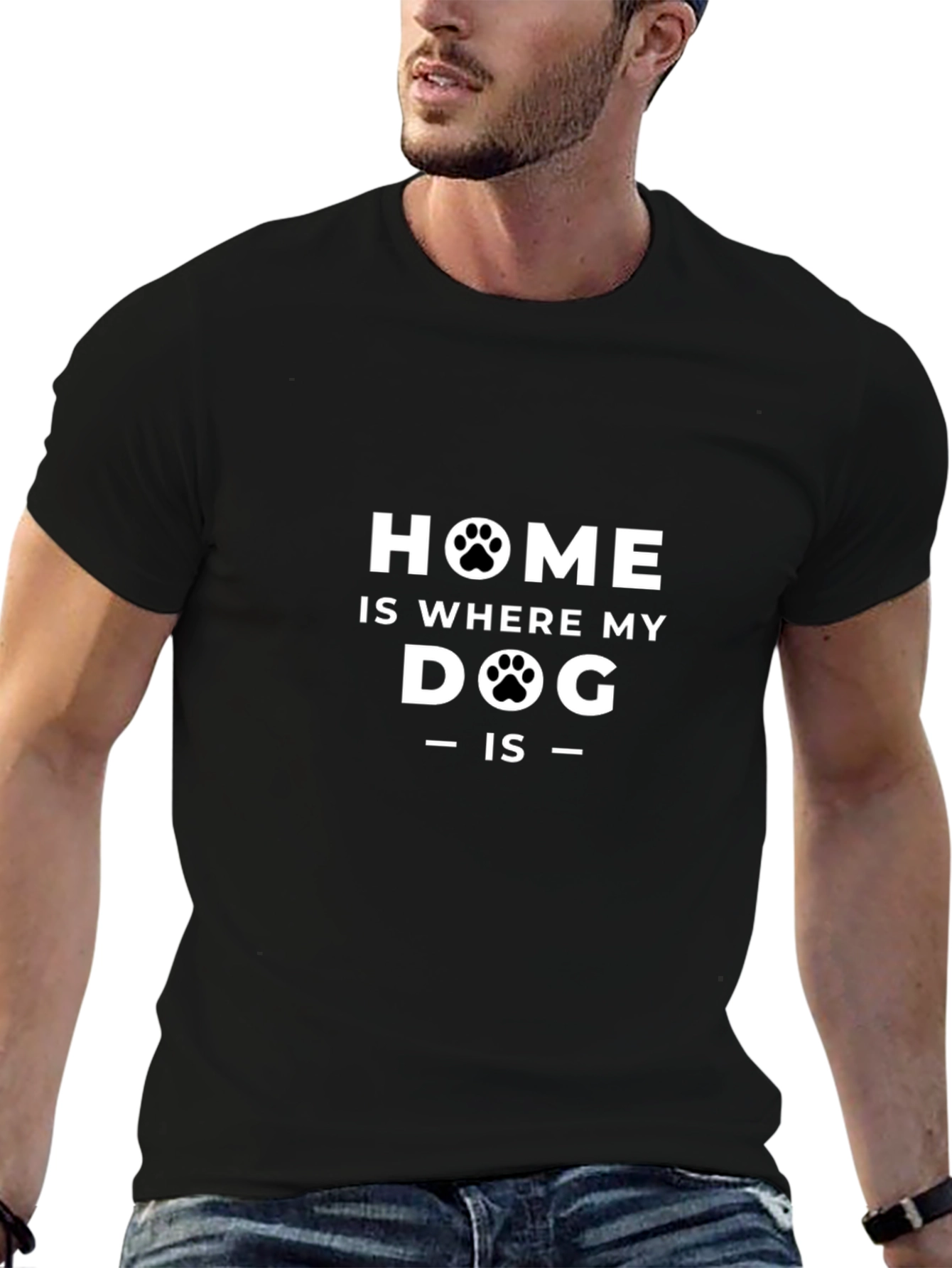 Home is Where My Dog Is T-Shirt - Black