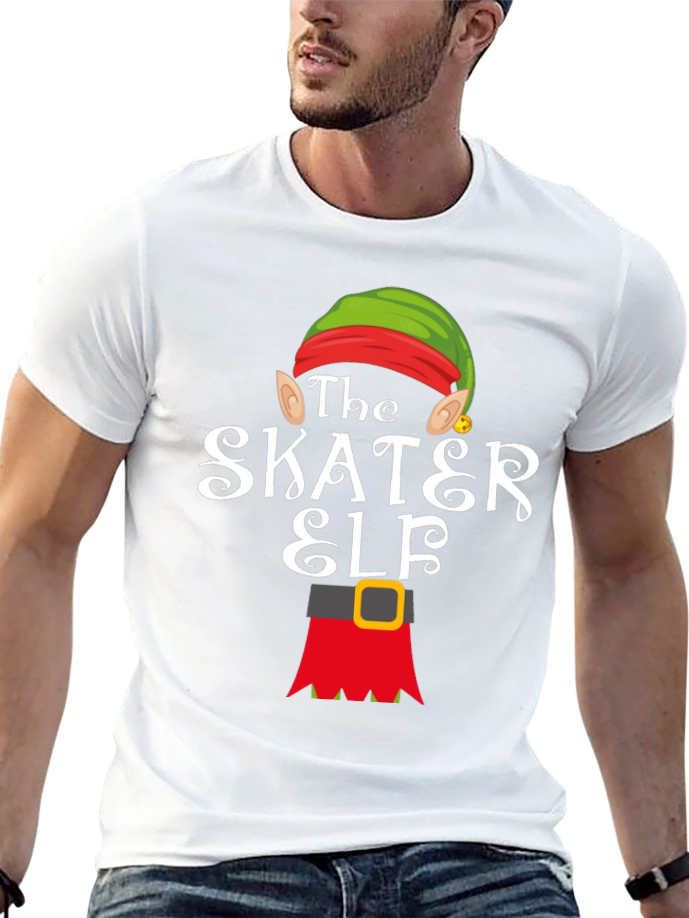 The Skater Elf T-Shirt - Holiday Fun!