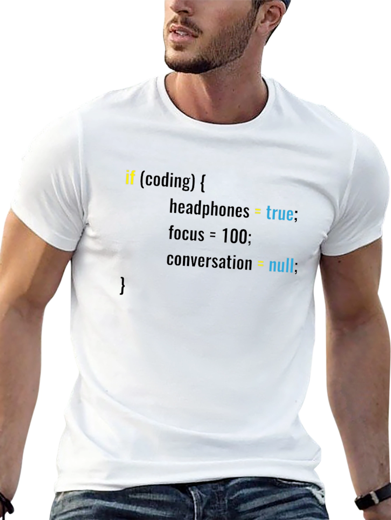 Coder T-Shirt: Headphones On Focus Max No Talk!