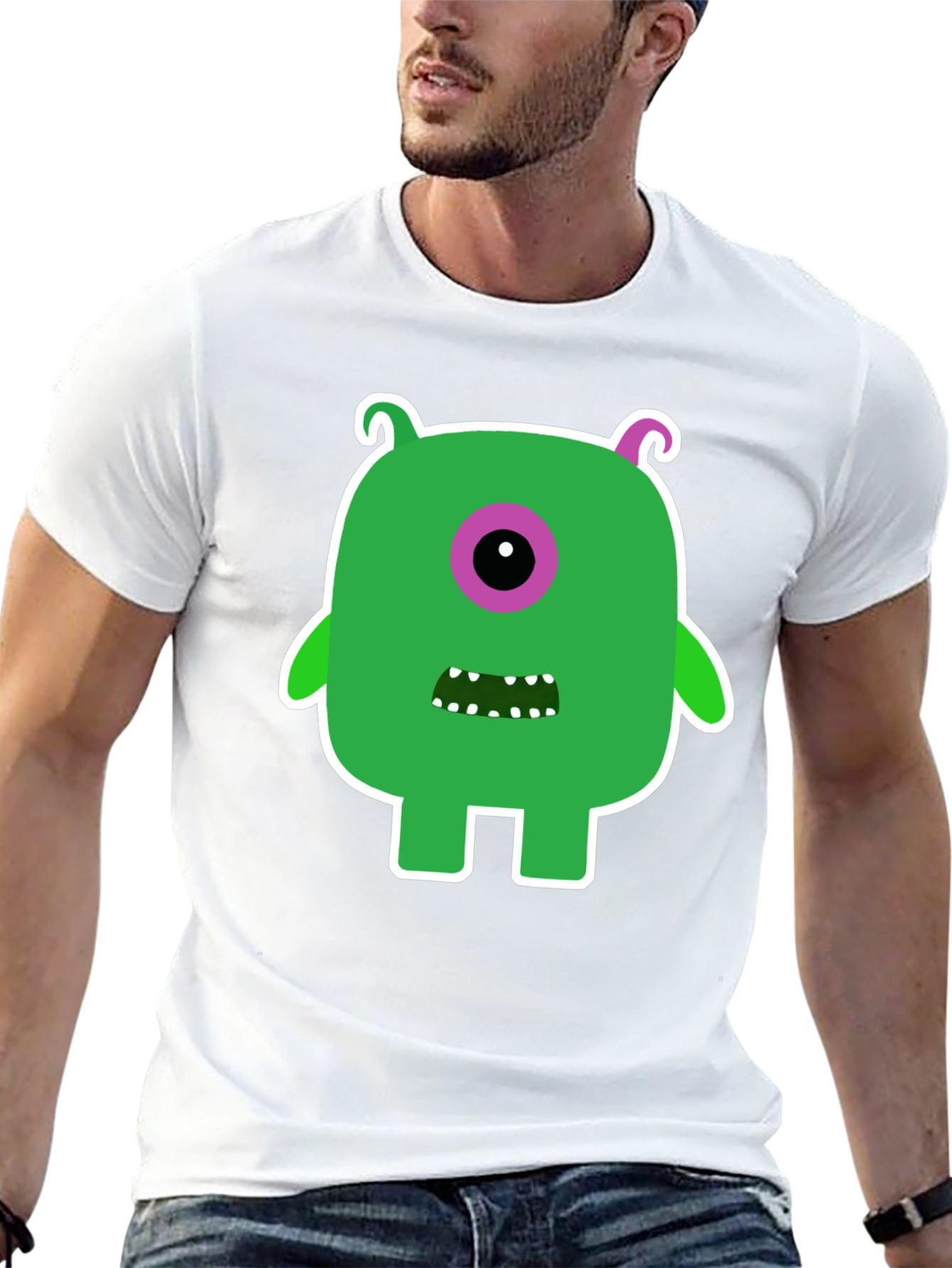 Monster Graphic Tee - Funky One-Eyed Character