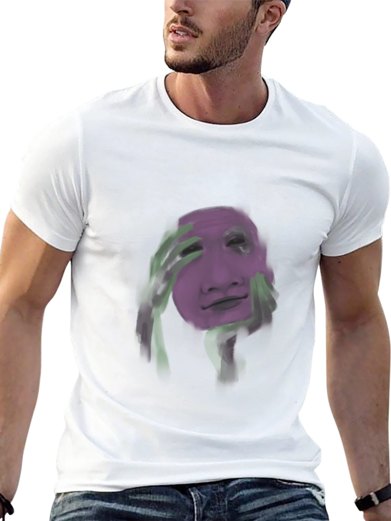 Artistic Face Graphic Black T-Shirt