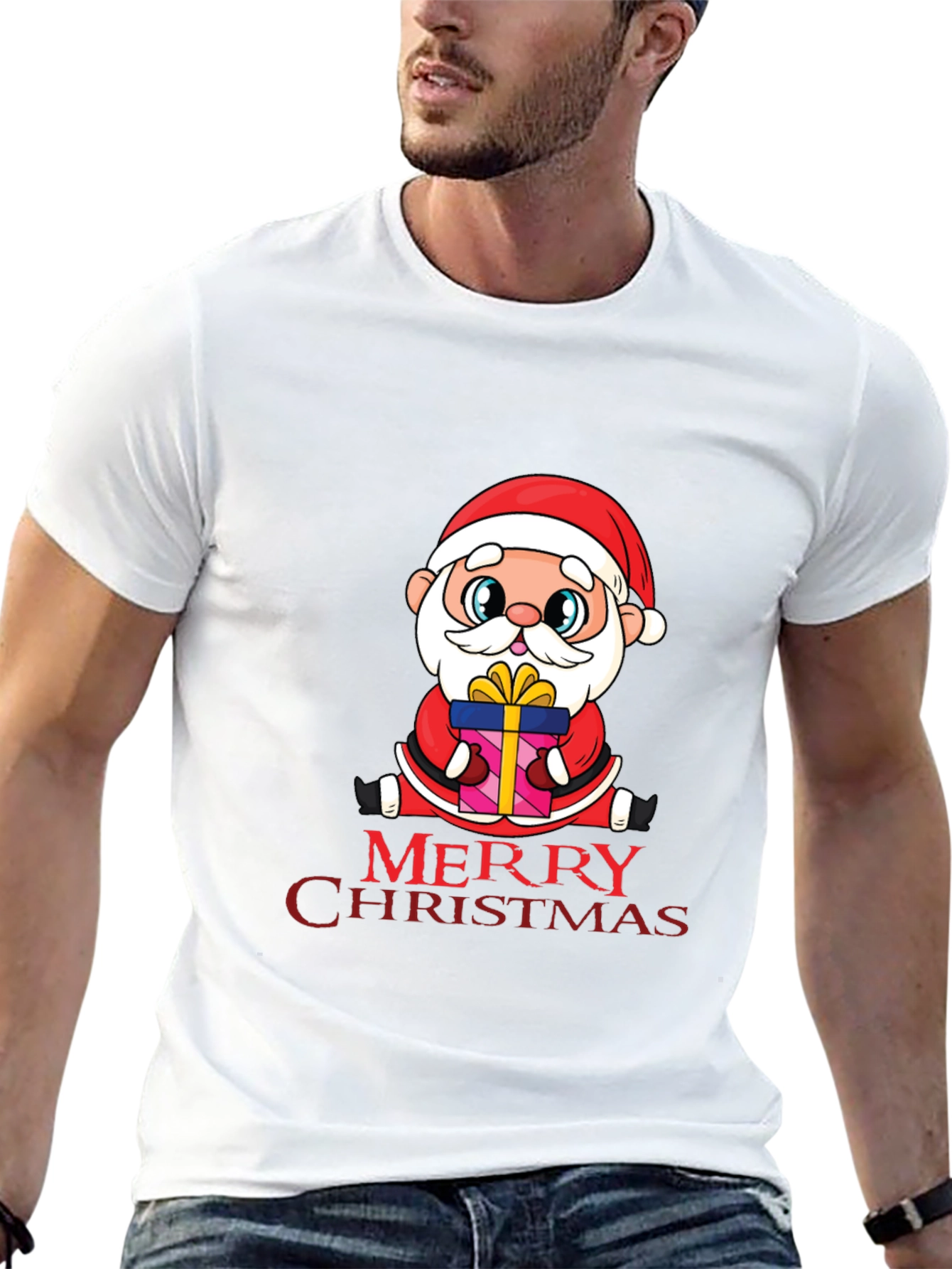 Merry Christmas Santa T-Shirt - Holiday Cheer!