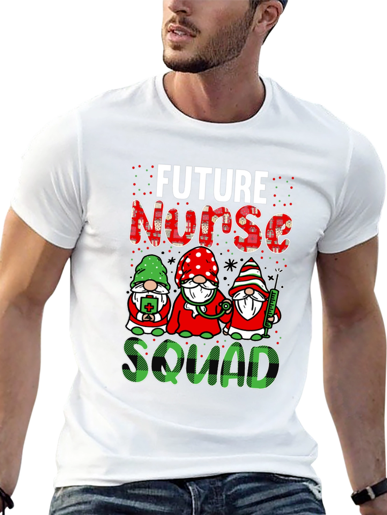 Future Nurse Squad T-Shirt Cute Gnomes Design