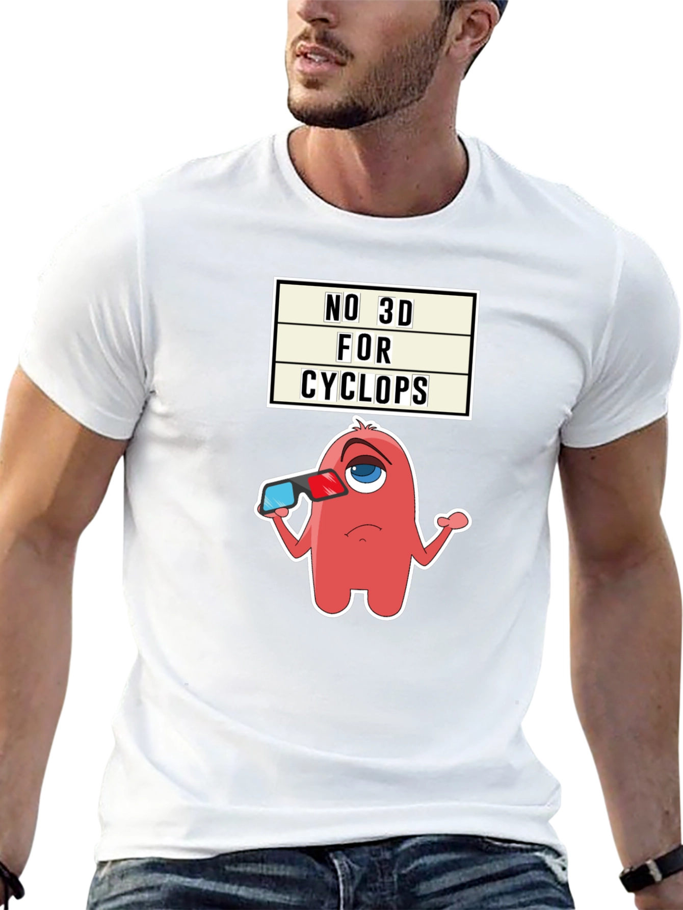 No 3D For Cyclops Graphic Tee