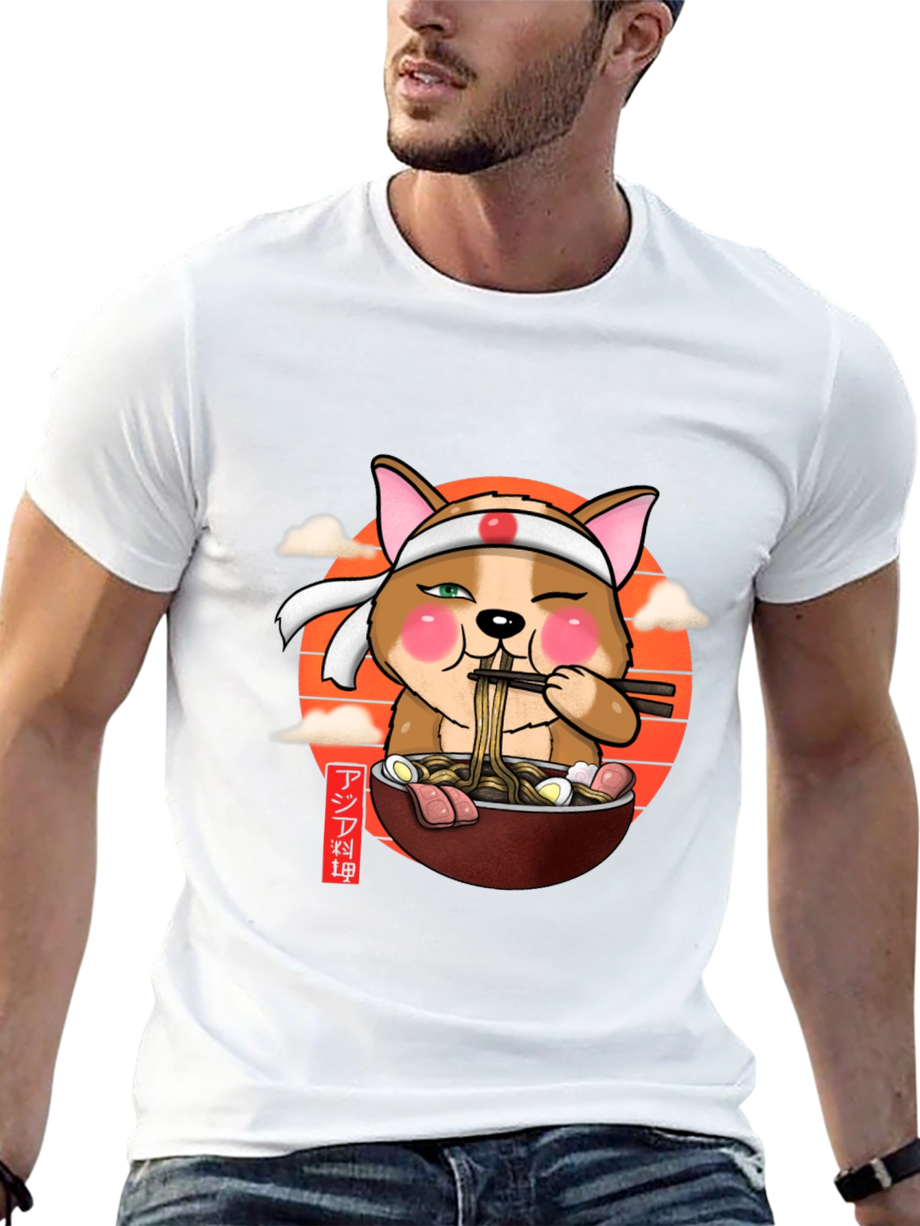 Ramen Dog T-Shirt - Cute Anime Foodie Tee