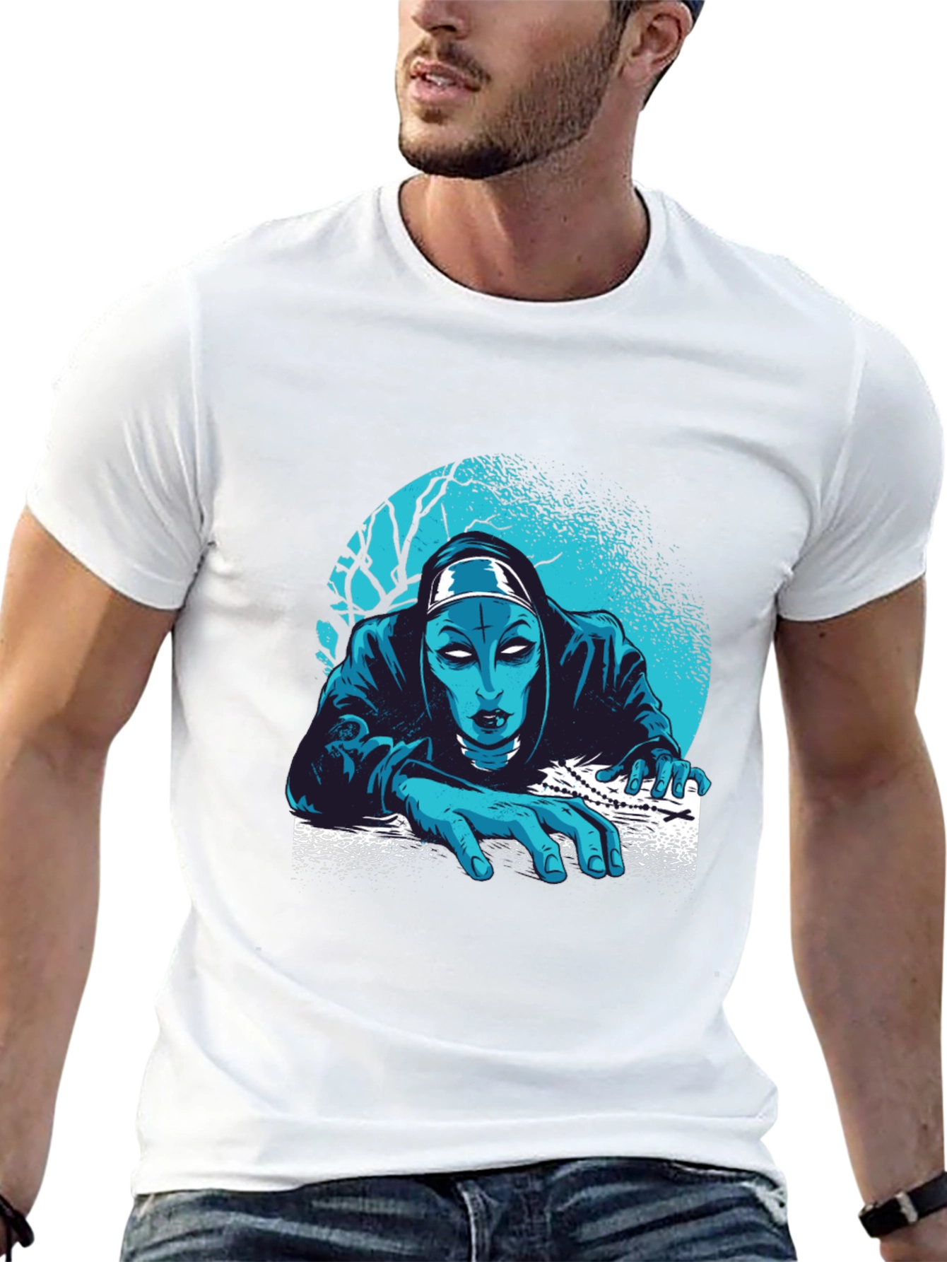 Creepy Nun T-Shirt: Horror Graphic Tee