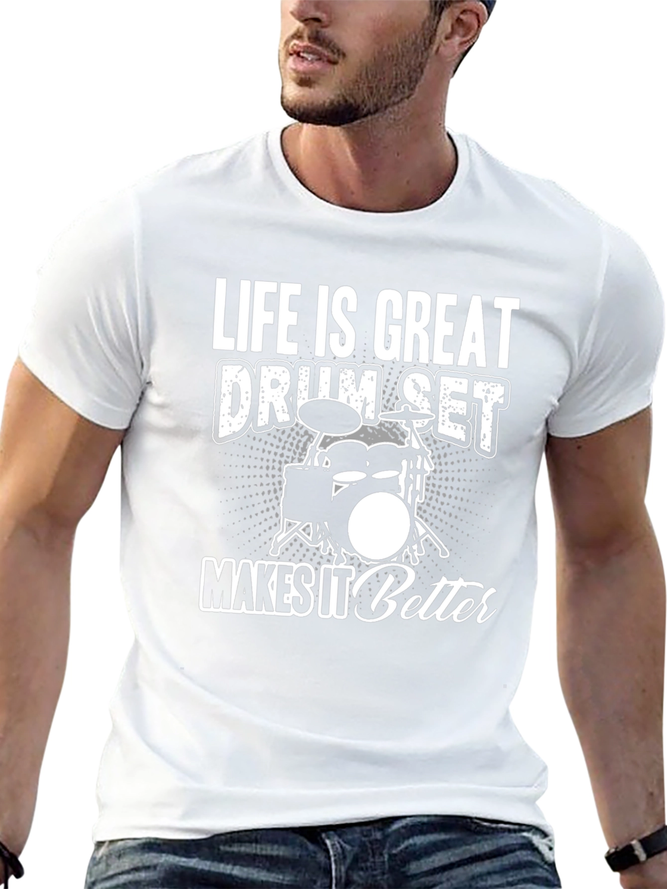 Drum Set Graphic Tee - Life Is Great