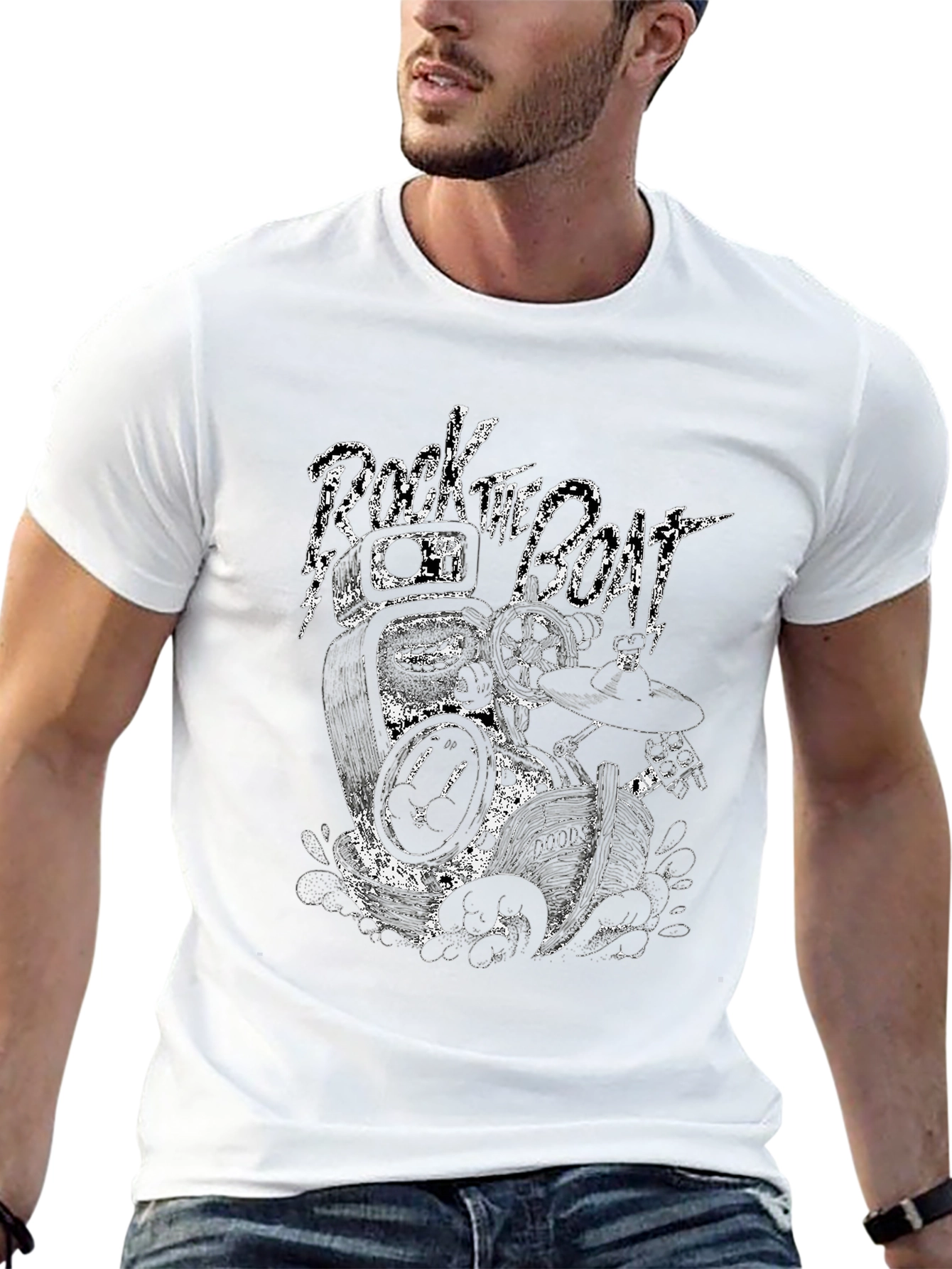 Rock the Boat Graphic Tee - Black