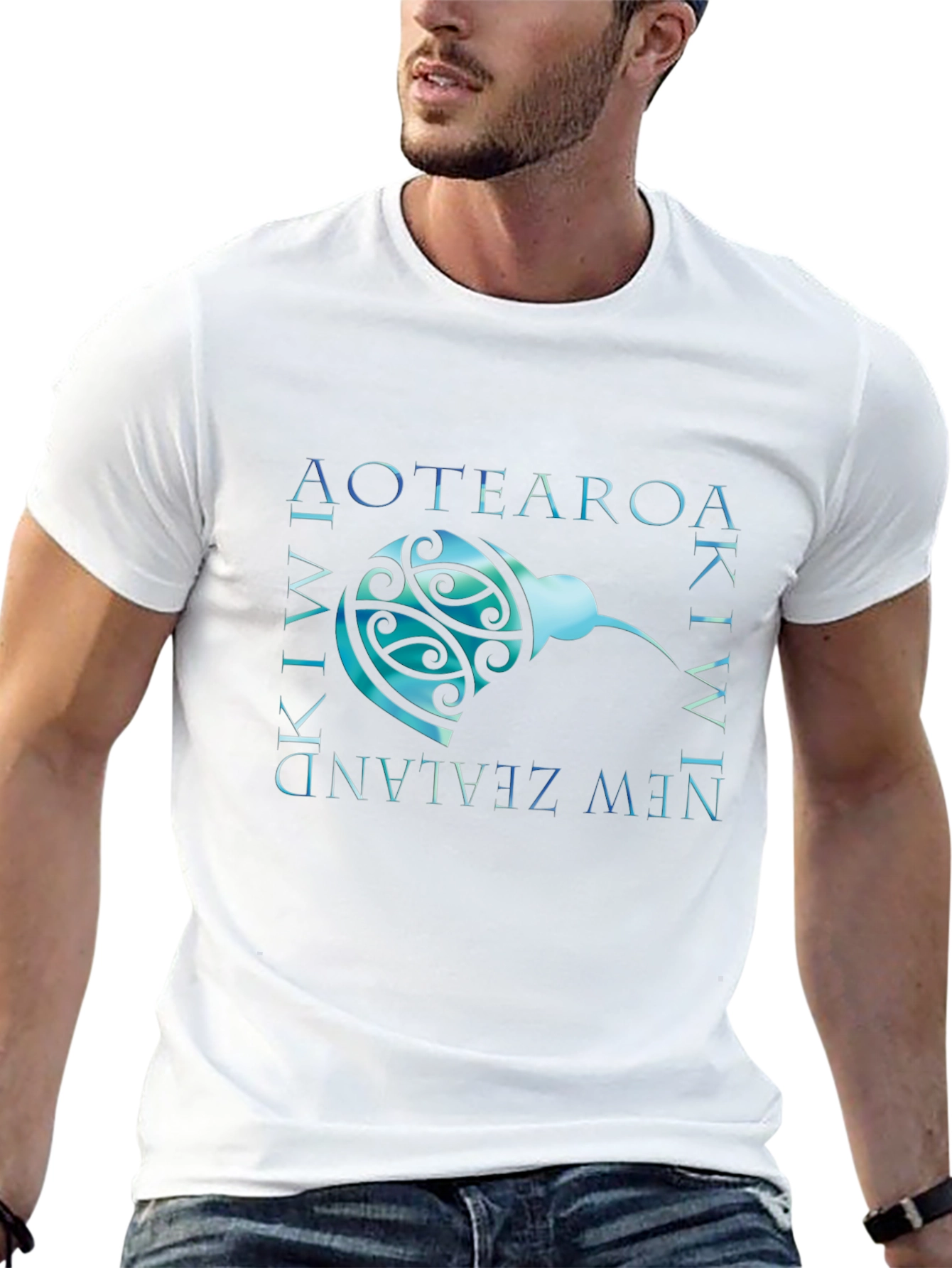 Aotearoa Kiwi New Zealand T-Shirt - Black