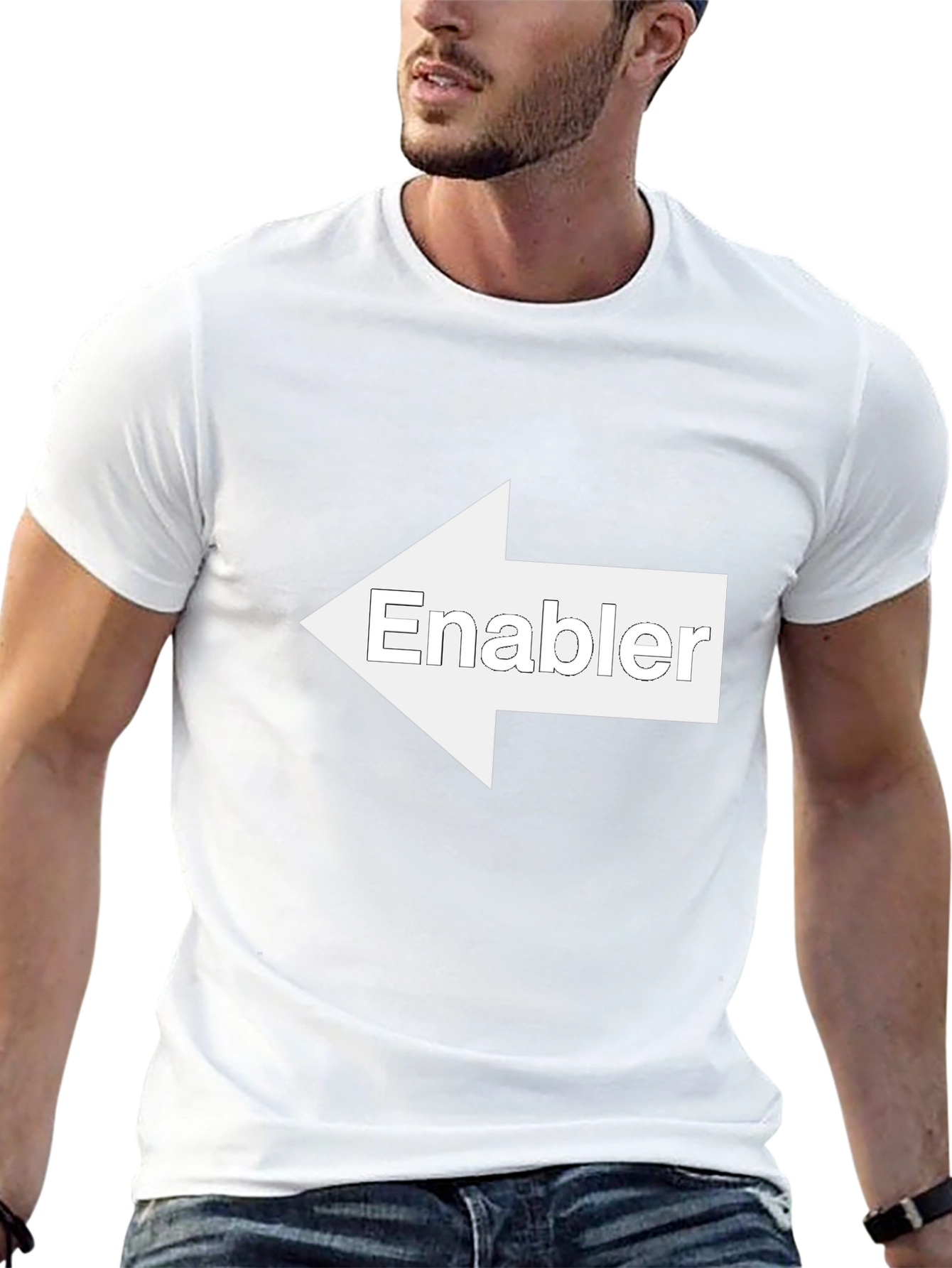 Enabler T-Shirt - Funny Left Arrow Design