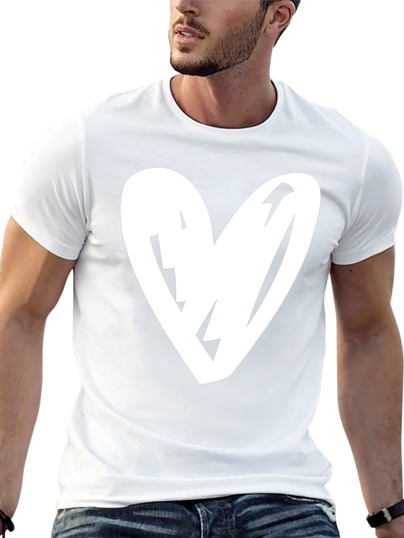 Heart Graphic Black T-Shirt