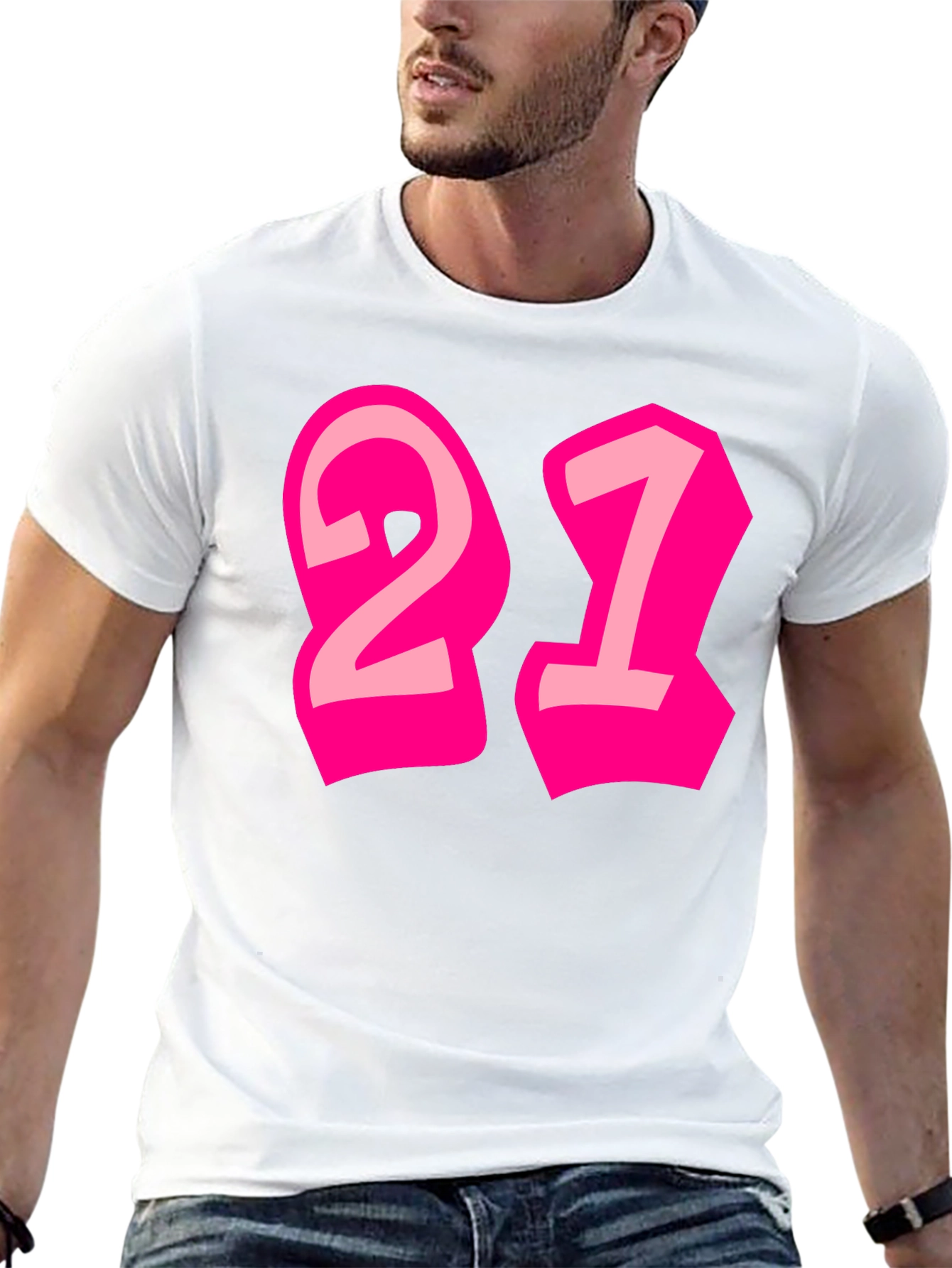 Bold 21 Graphic Tee - Black Cotton Blend