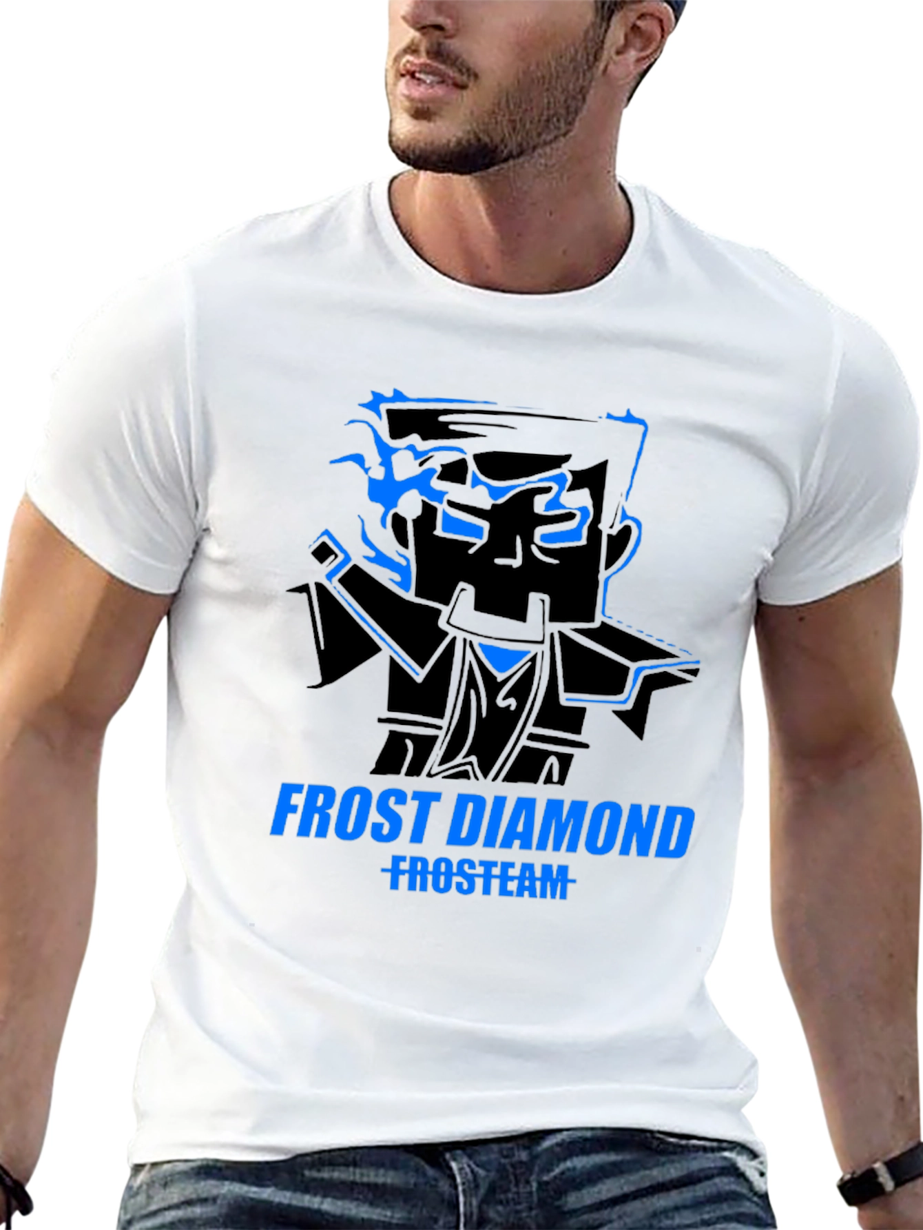 Frost Diamond Graphic T-Shirt - Black