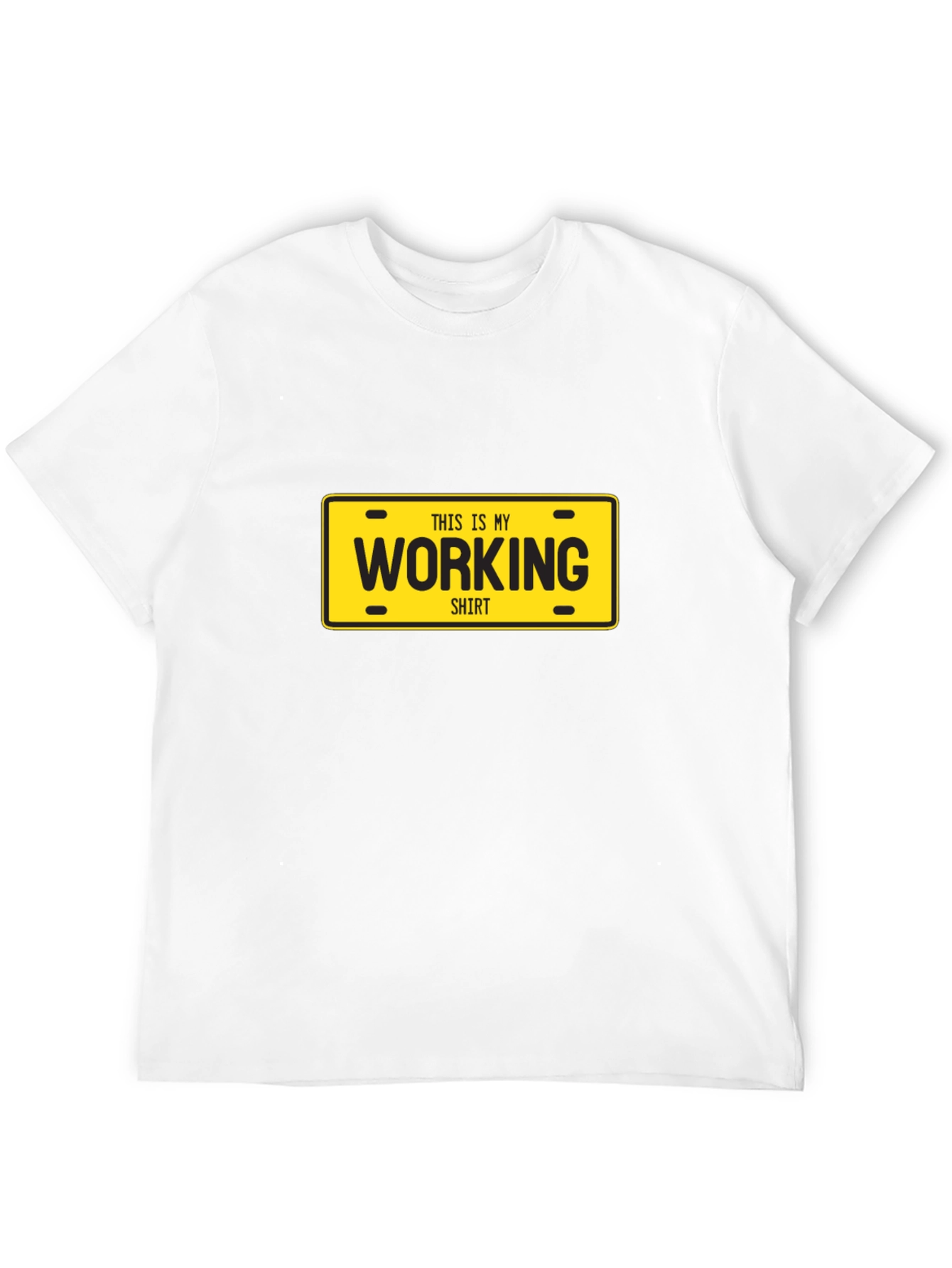 This Is My Working Shirt License Plate Tee