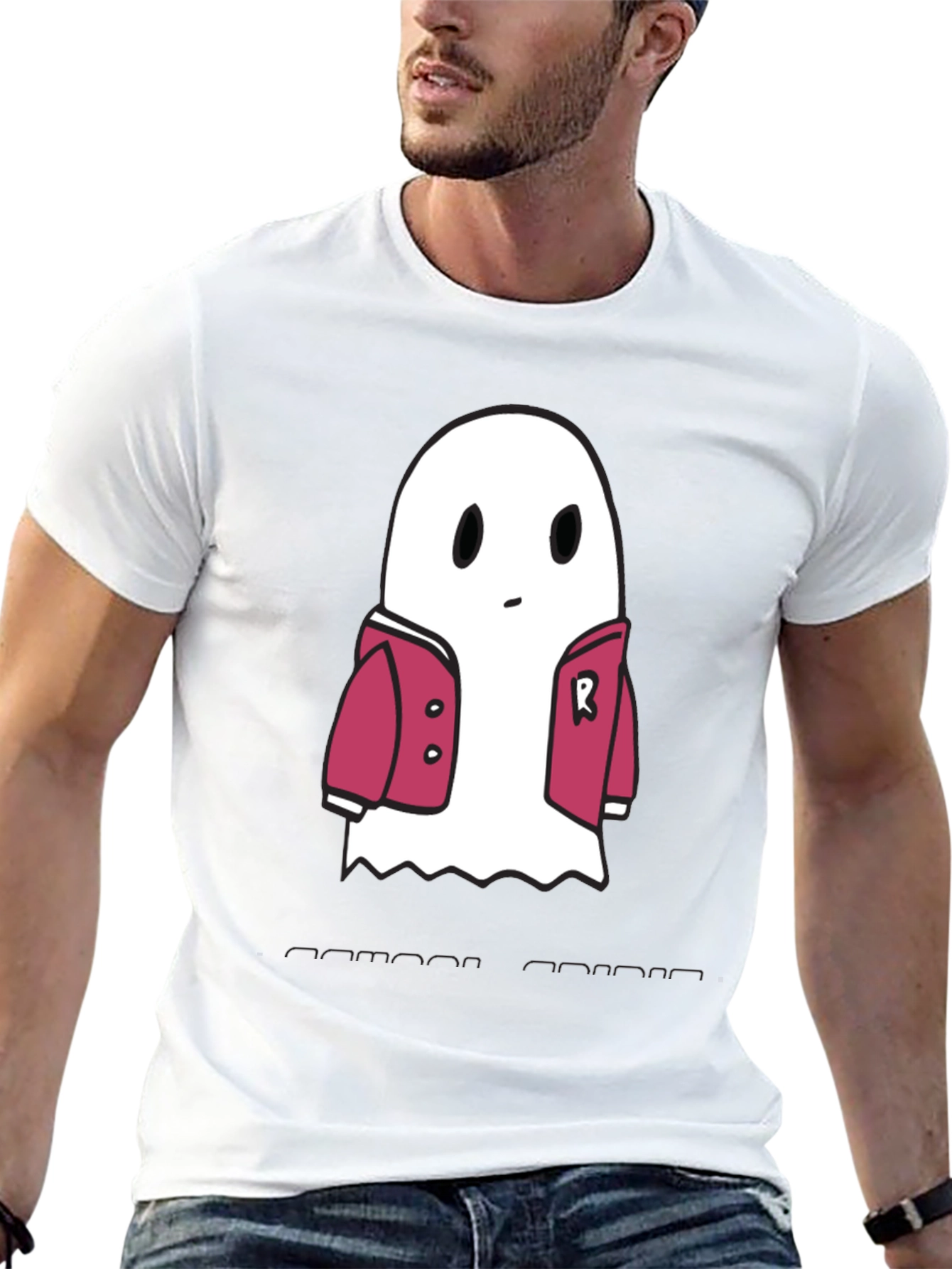 Ghost in Jacket Graphic Tee
