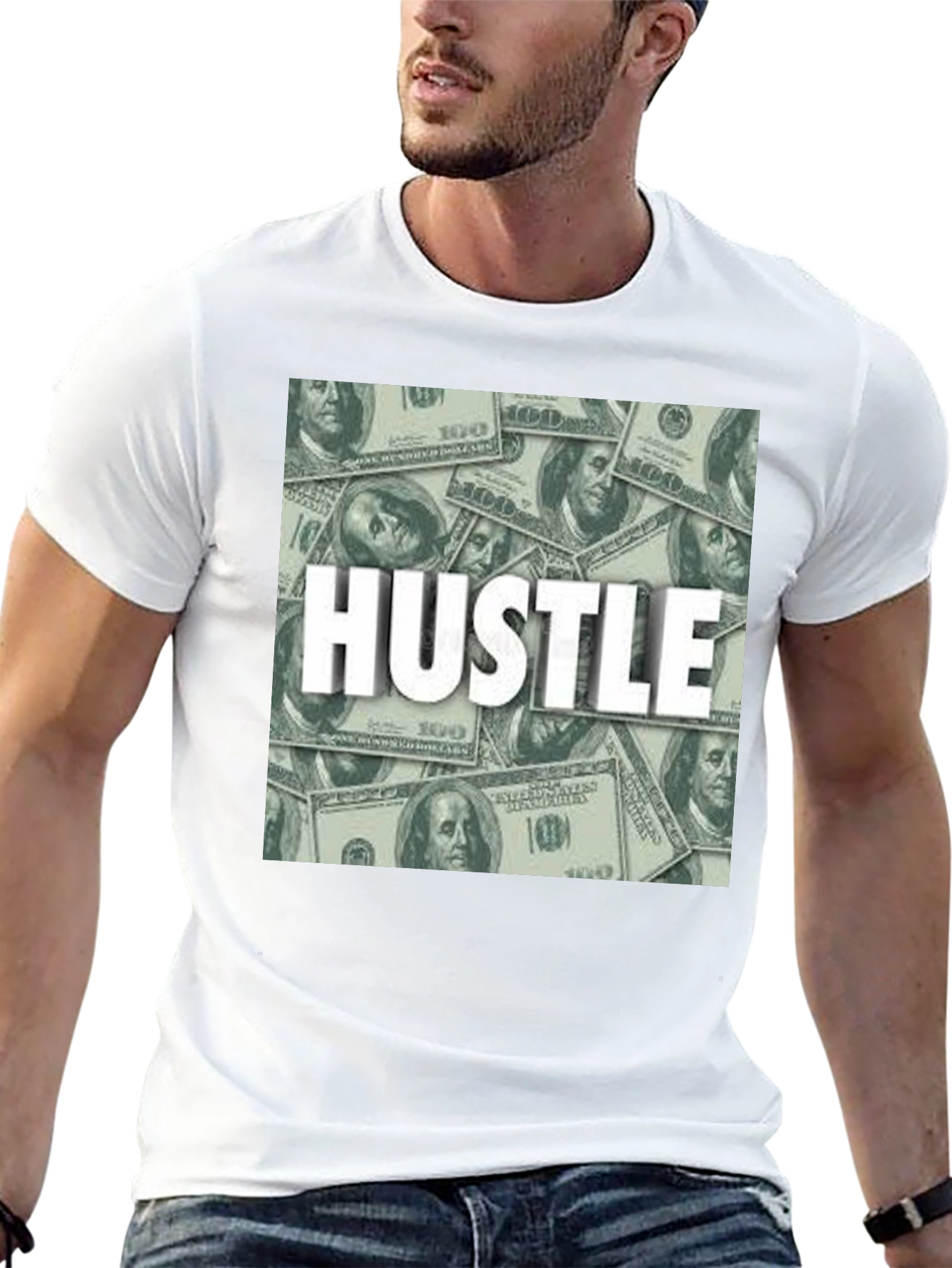 Hustle Money Graphic Tee - Stylish Mens Black T-Shirt