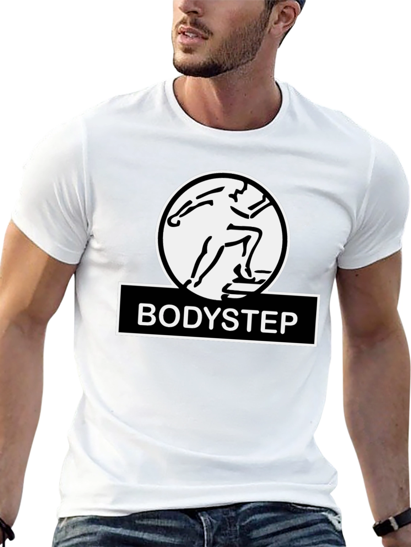 Bodystep Black T-Shirt Fitness Training Graphic Tee