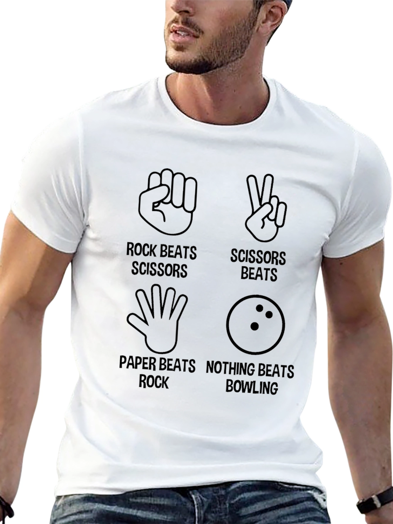 Rock Paper Scissors Bowling T-Shirt