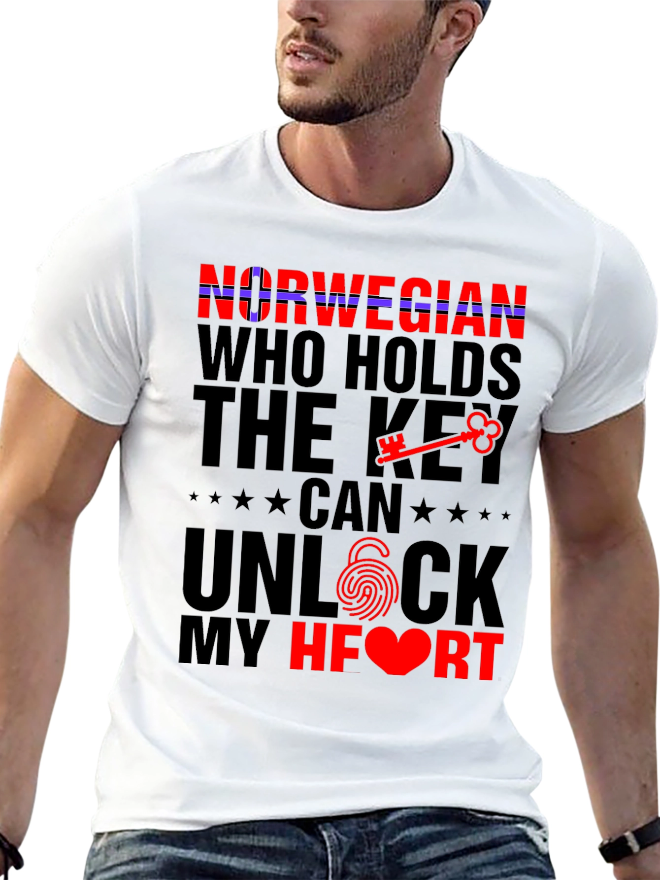 Norwegian Key to My Heart Graphic Tee