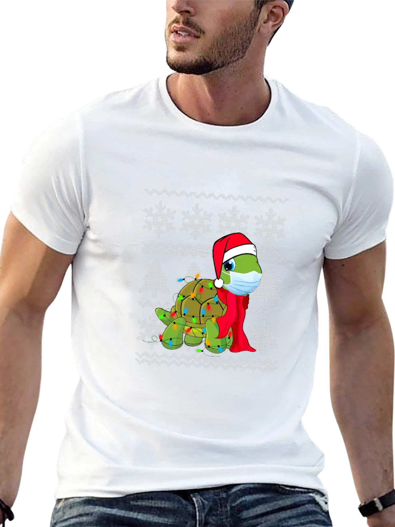 Turtle Christmas Lights Holiday T-Shirt