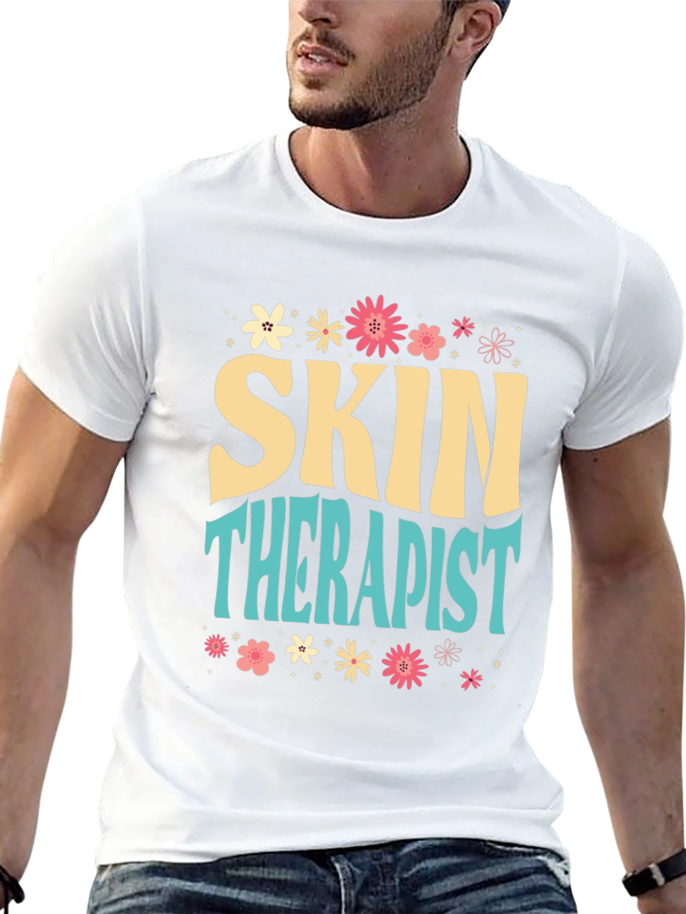 Skin Therapist Floral Graphic Tee