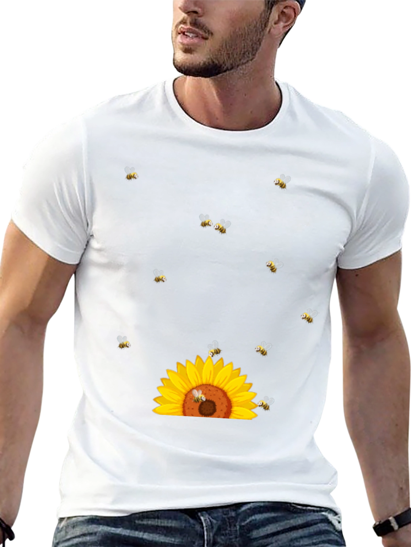 Sunflower & Bees Graphic Tee
