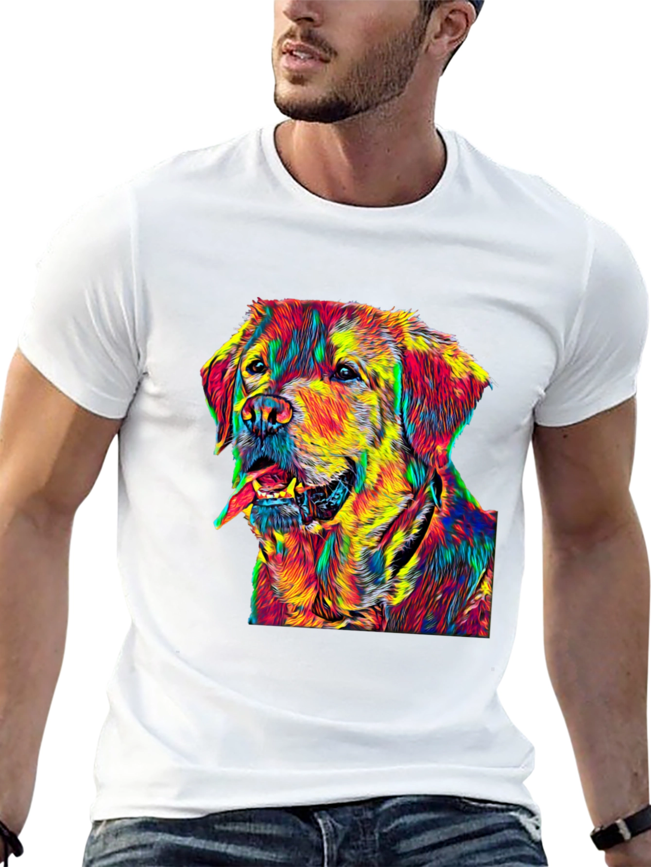 Rainbow Golden Retriever T-Shirt
