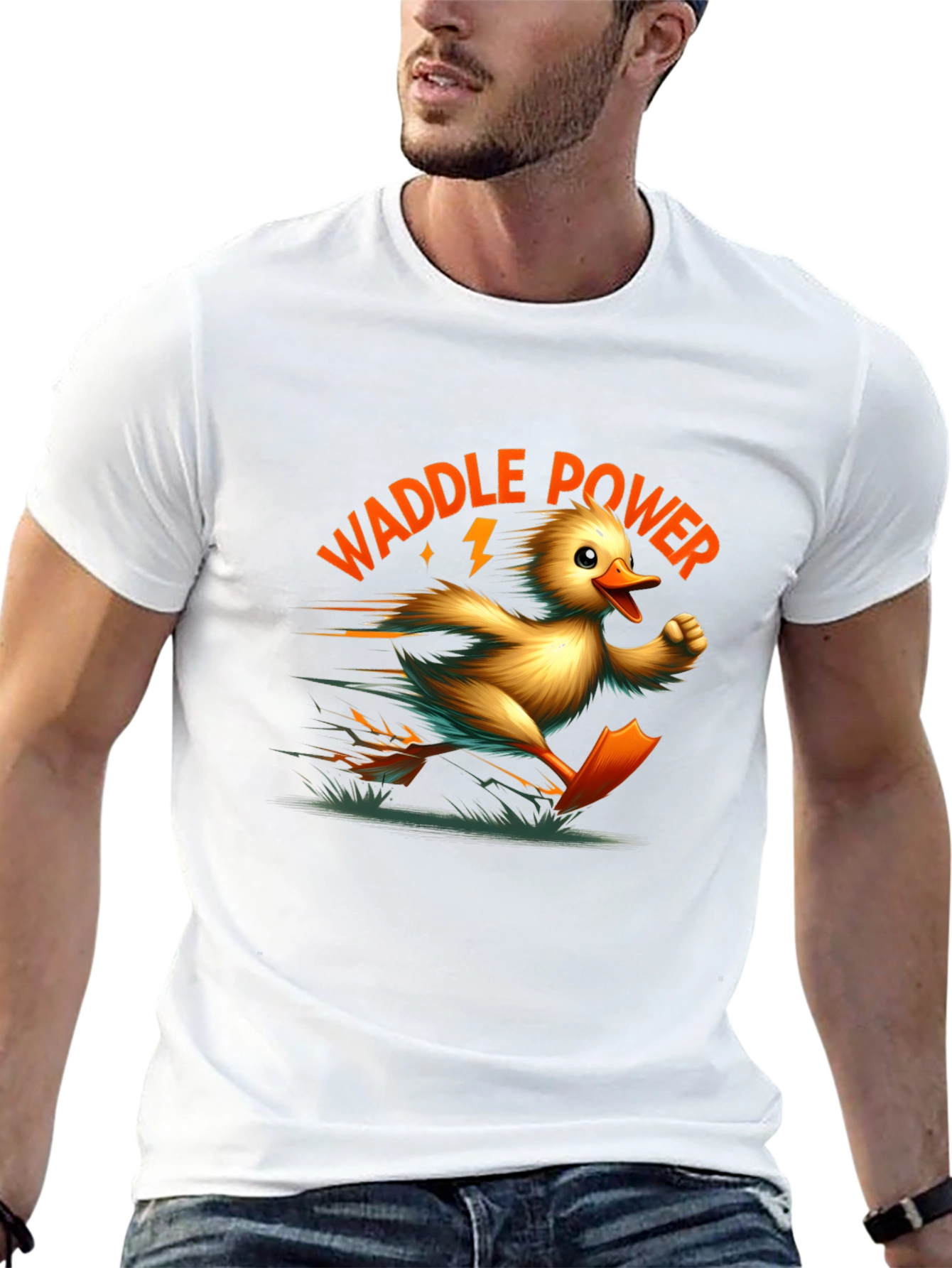 Waddle Power Duck Graphic Tee - Stylish Comfort