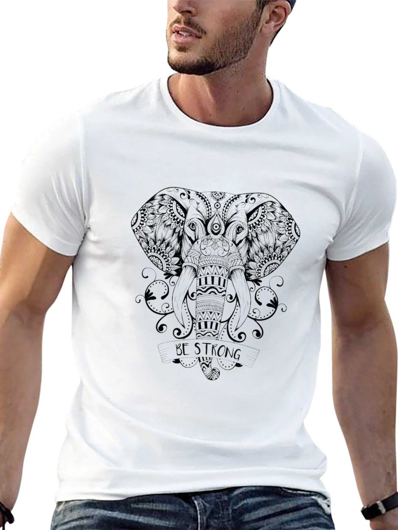 Be Strong Elephant Graphic Tee