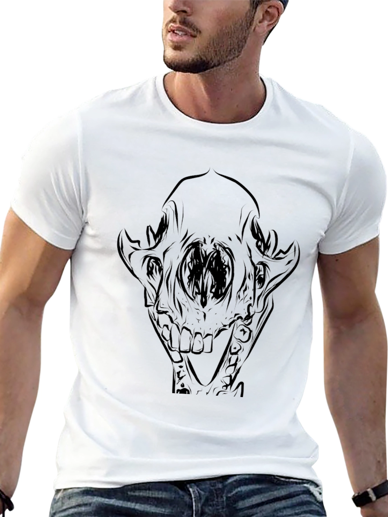 Skull Graphic Tee - Mens Black T-Shirt
