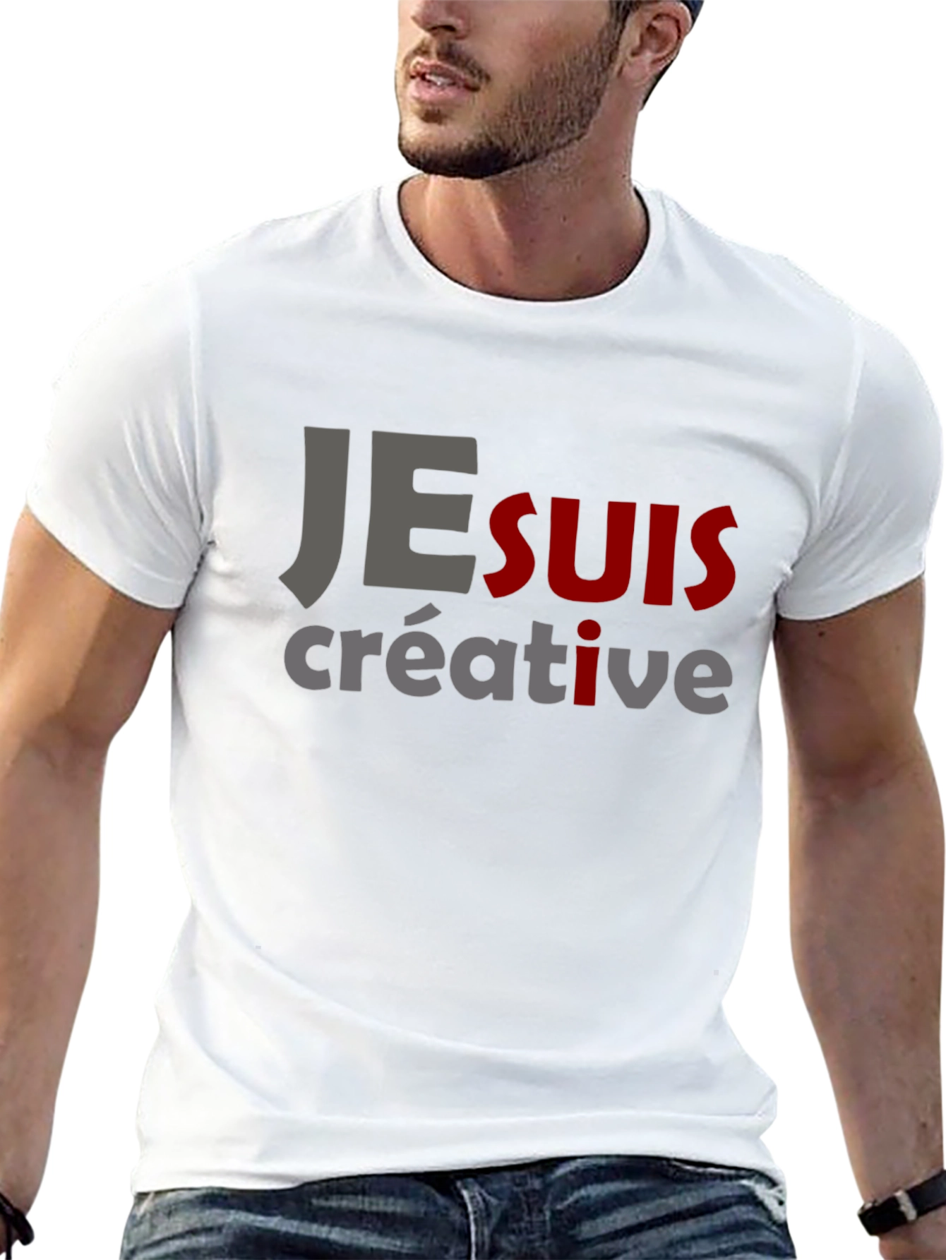 Je Suis Creative Graphic T-Shirt - Black