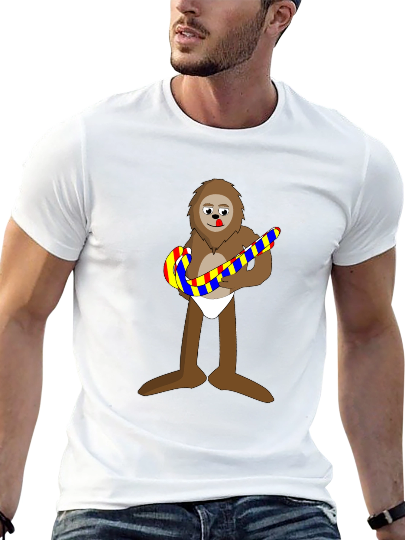 Novelty Cartoon Sloth T-Shirt