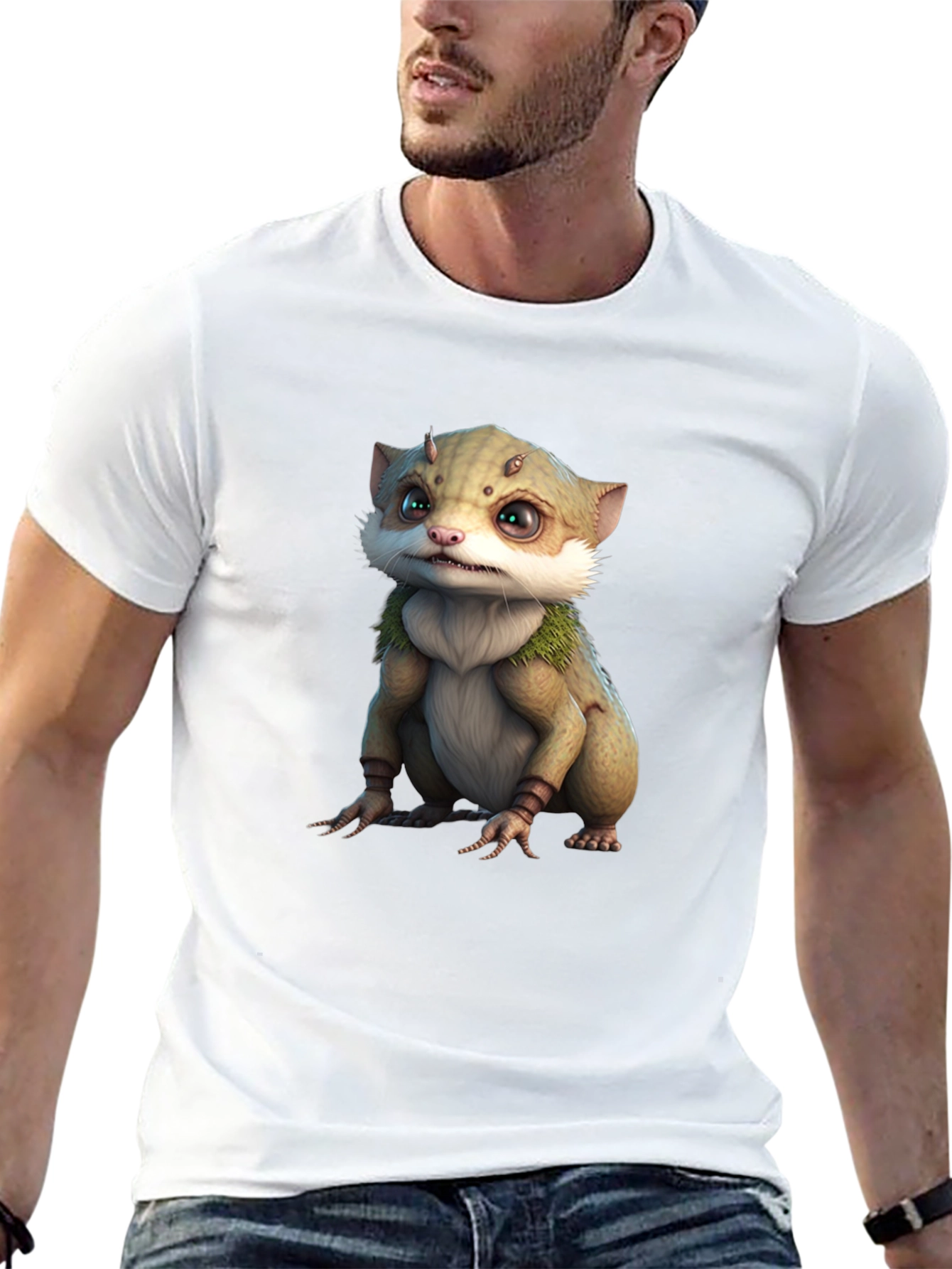 Cute Creature Graphic Tee - Unique Design