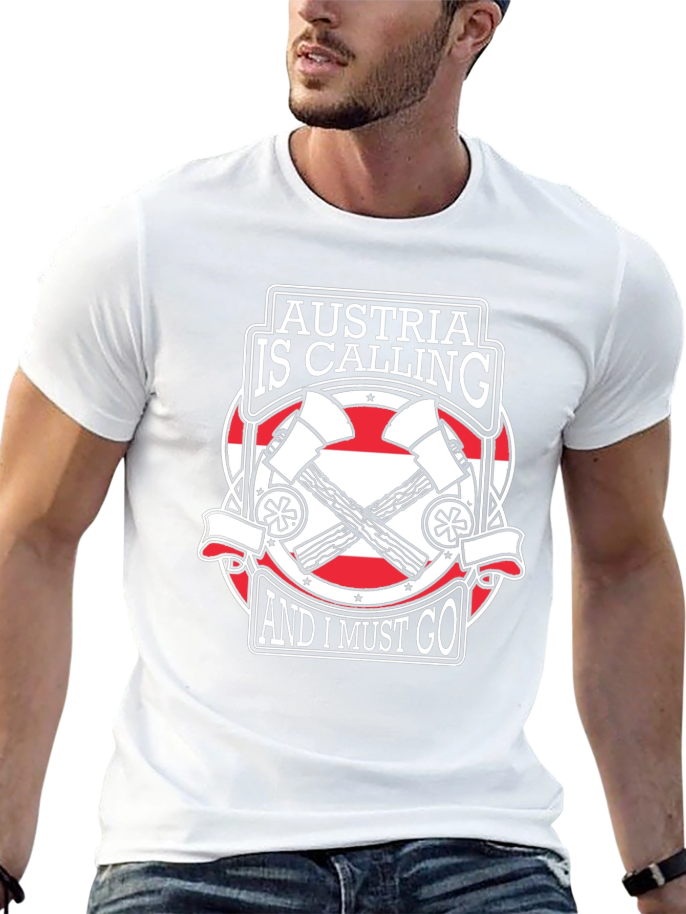 Austria Calling T-Shirt - Black Graphic Tee