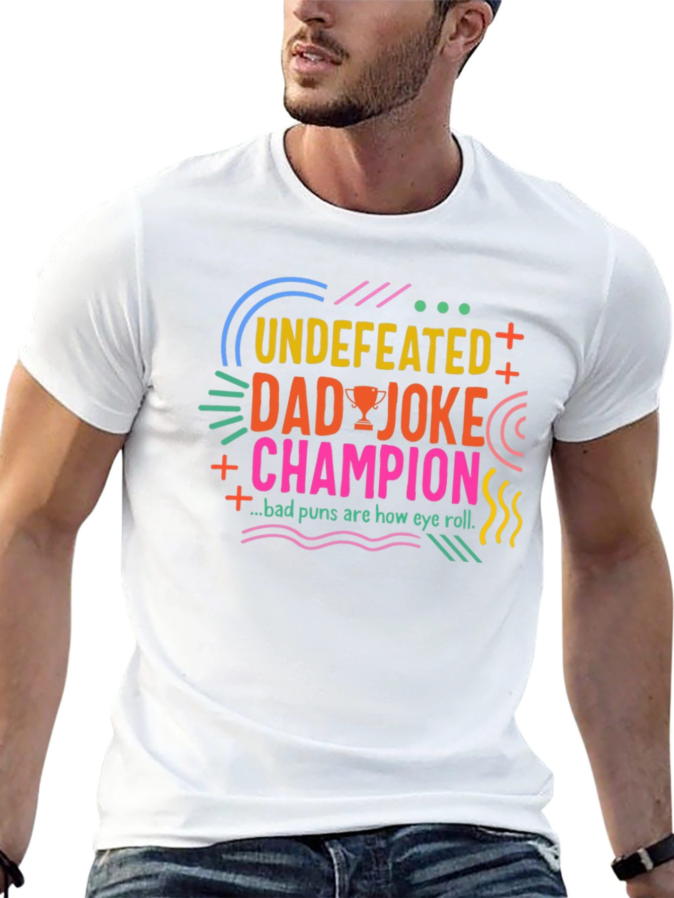 Undefeated Dad Joke Champion Black T-Shirt