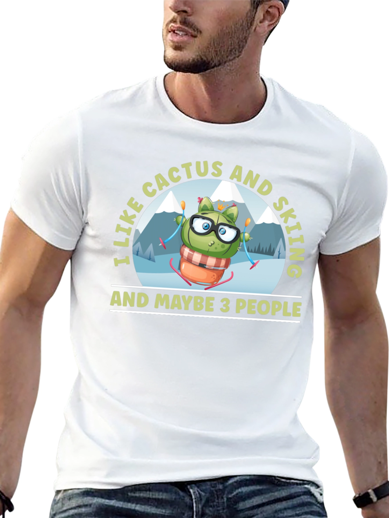 Cactus and Skiing T-Shirt