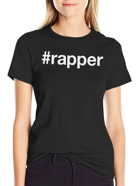 #Rapper Black Graphic Tee - Trendy Casual Style