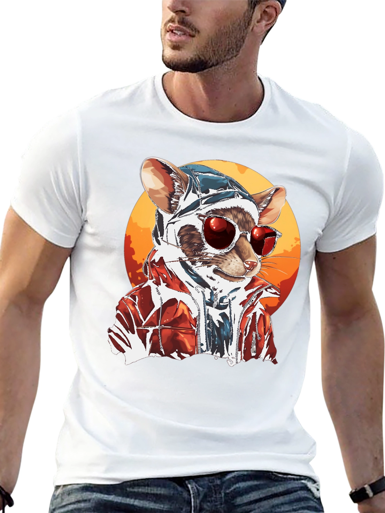 Cool Rat in Shades Graphic T-Shirt