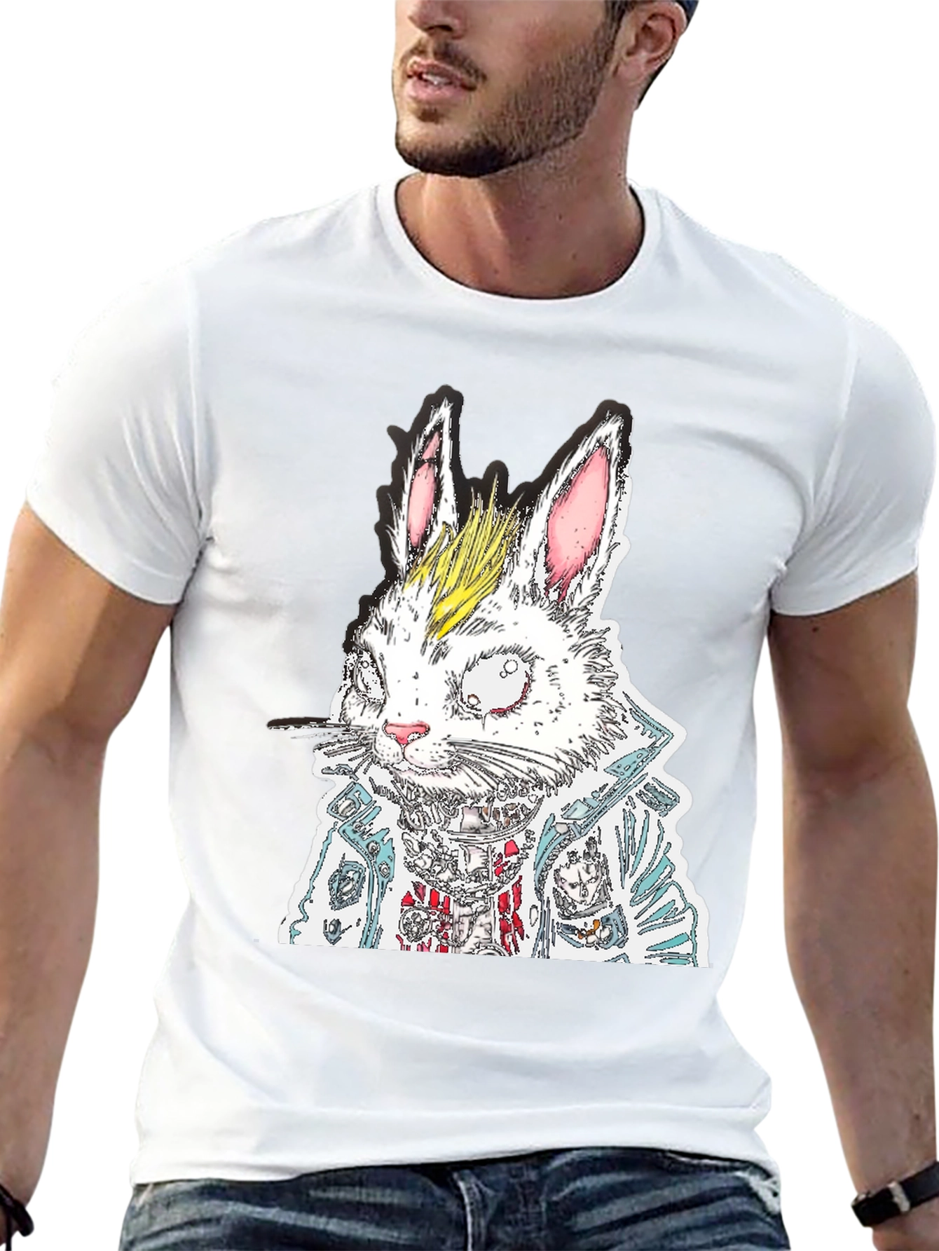 Punk Rabbit Graphic T-Shirt