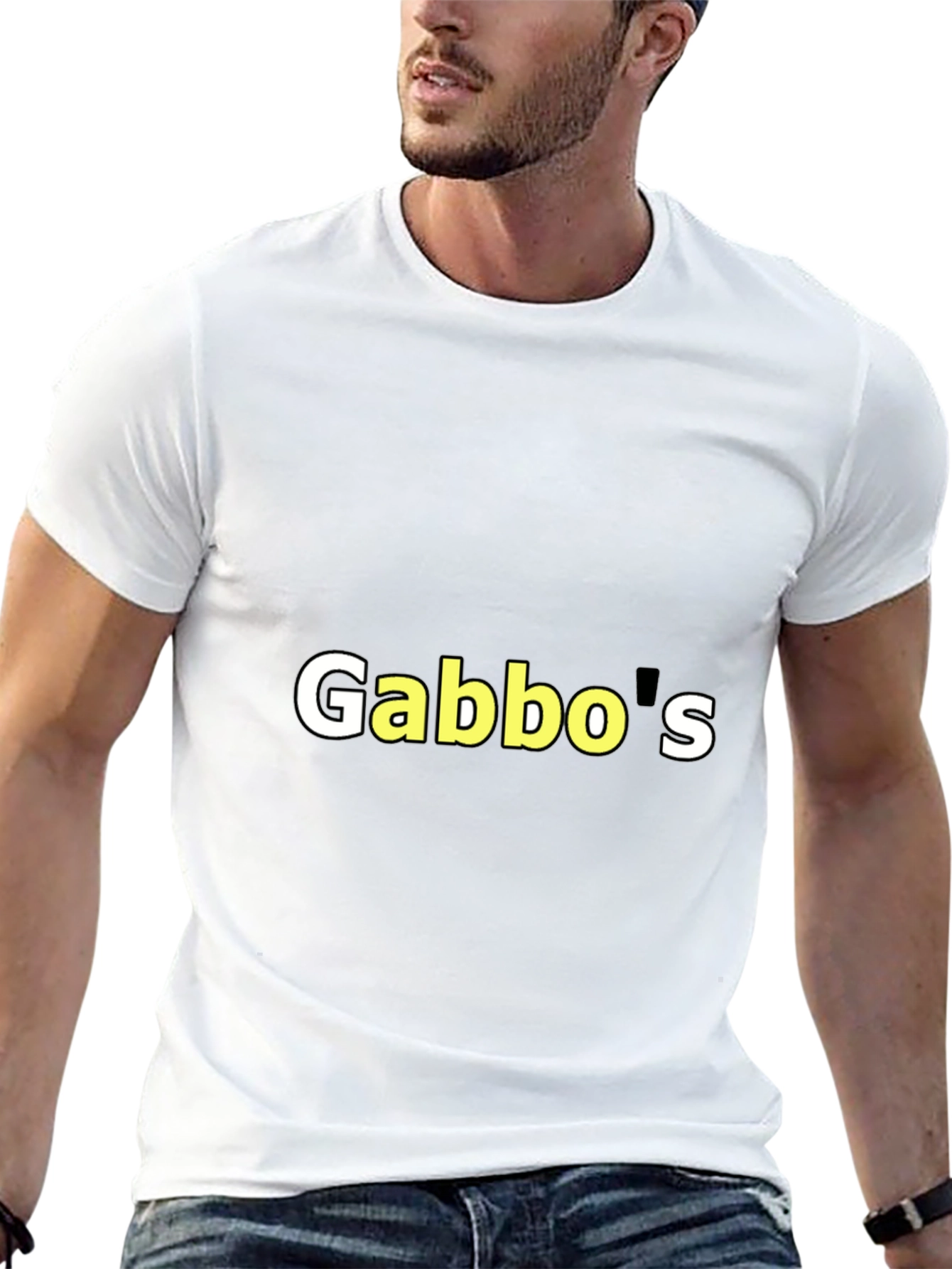 Gabbos Graphic Print Black T-Shirt