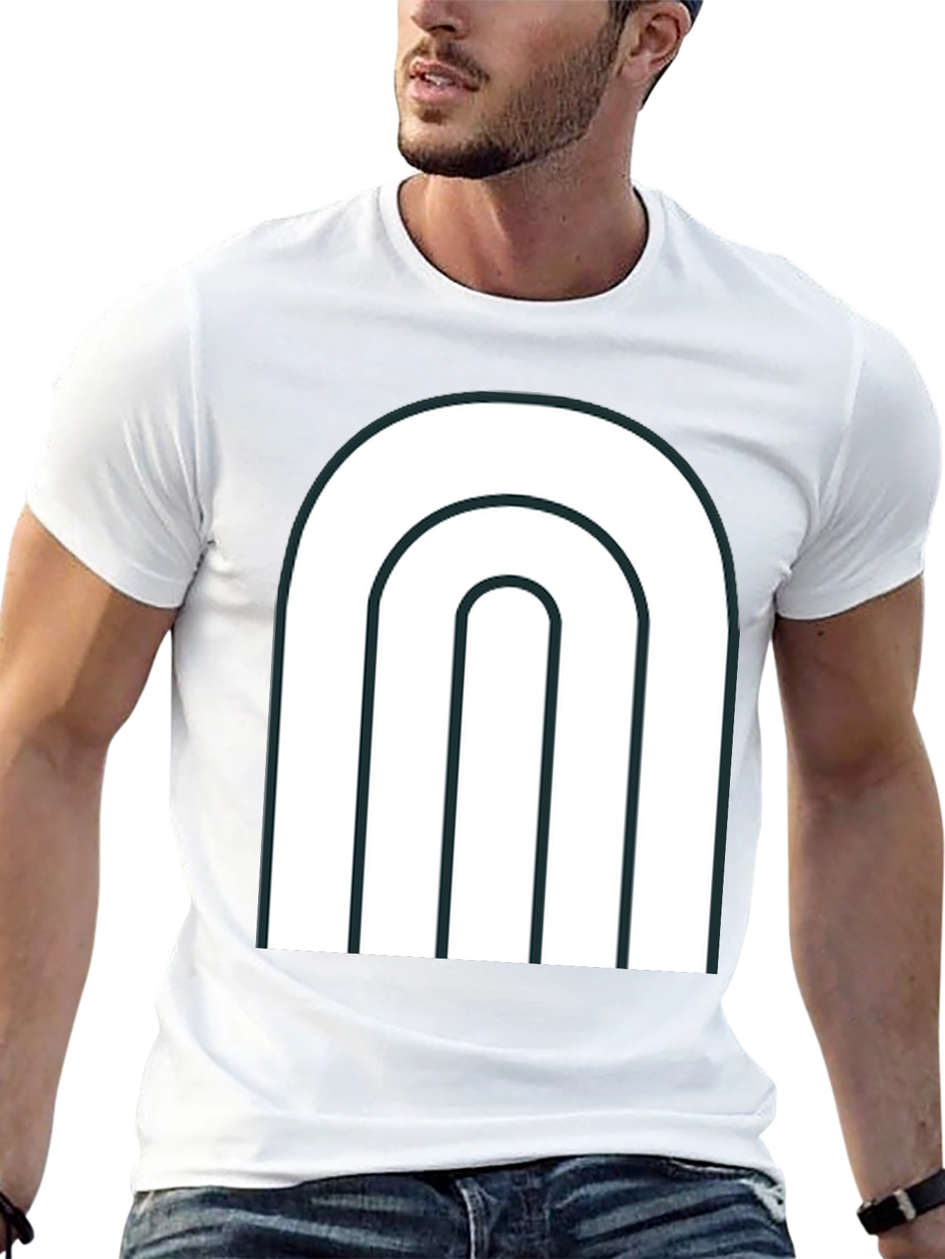 Modern Arch Graphic Tee - Black