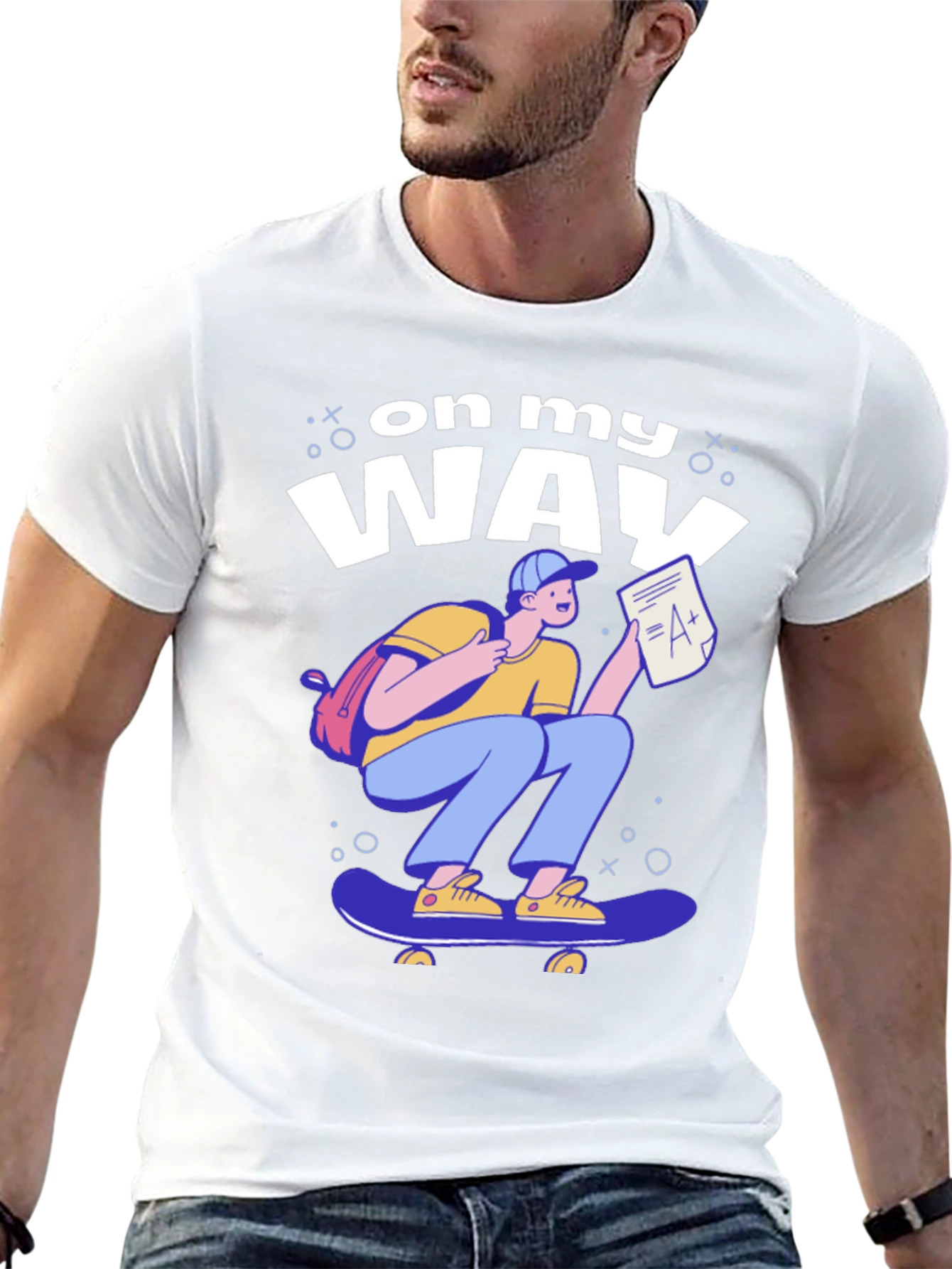 On My Way Skateboard T-Shirt