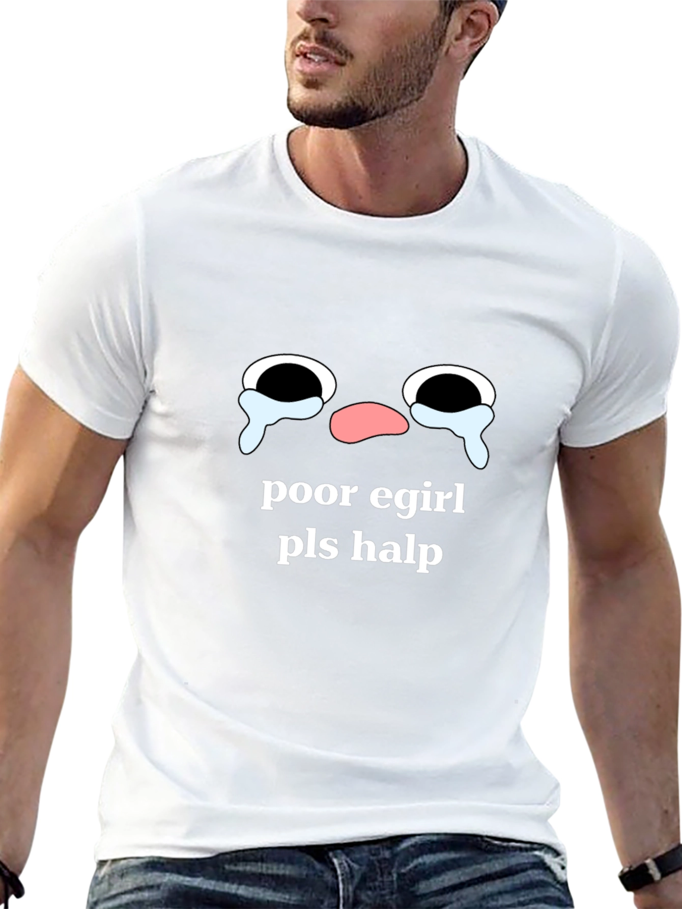 E-Girl Emoji Black T-Shirt - Funny Meme Tee