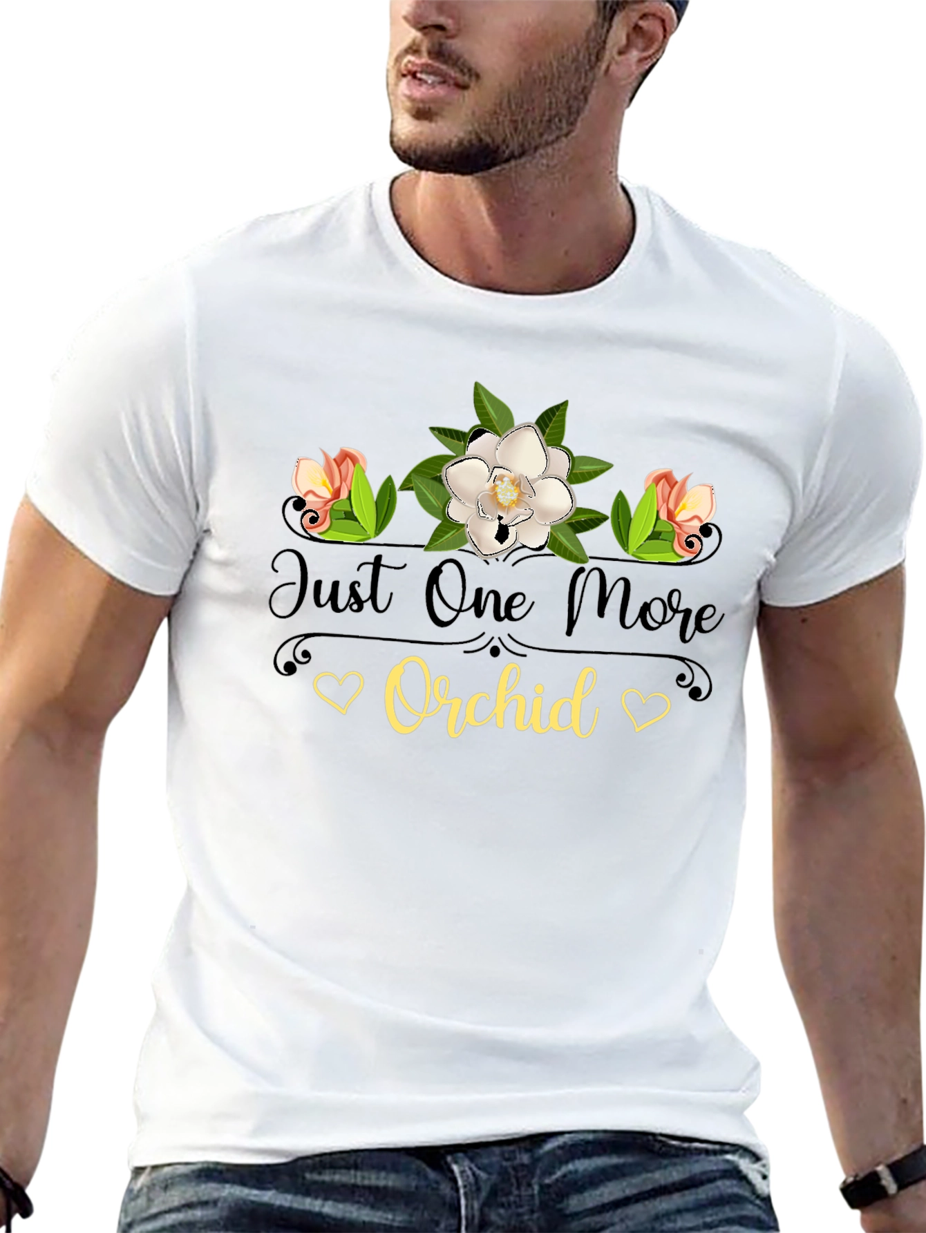 Just One More Orchid Black T-Shirt