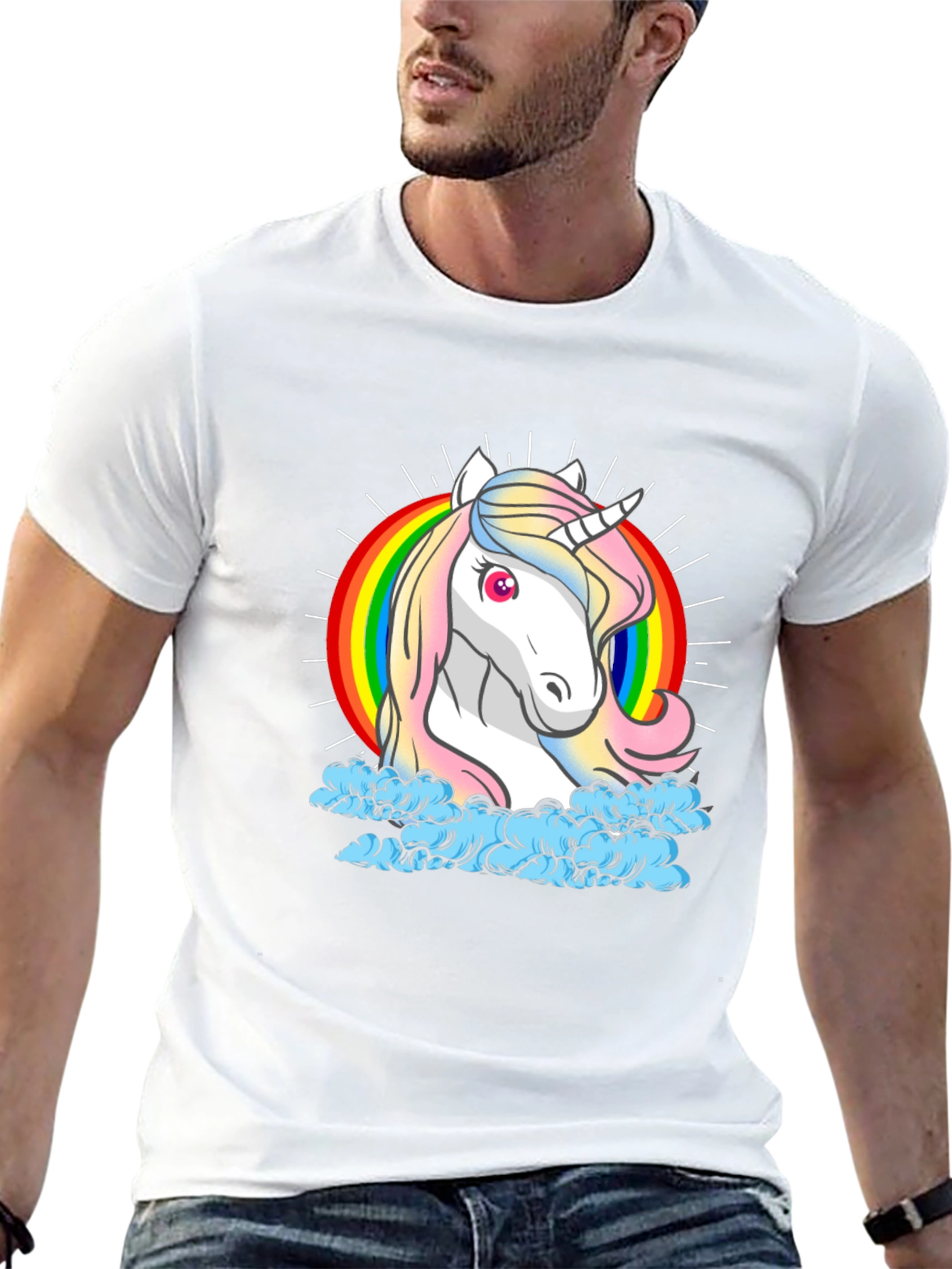Unicorn Rainbow Graphic T-Shirt