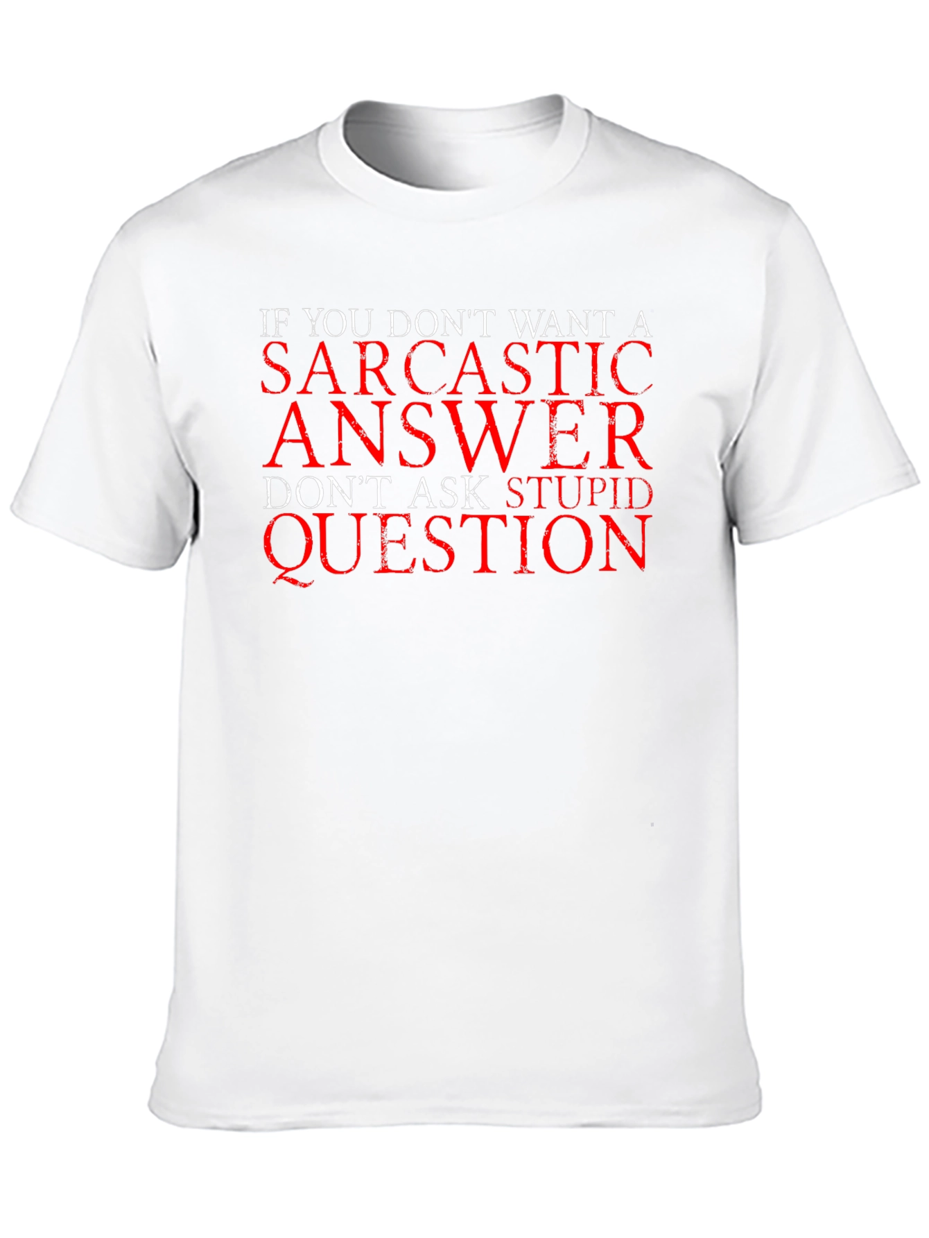 Sarcastic Answer Black Cotton T-Shirt