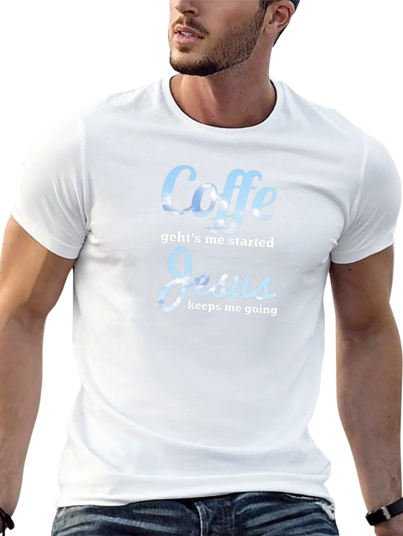 Coffee & Jesus Graphic Tee - Soft Black T-Shirt