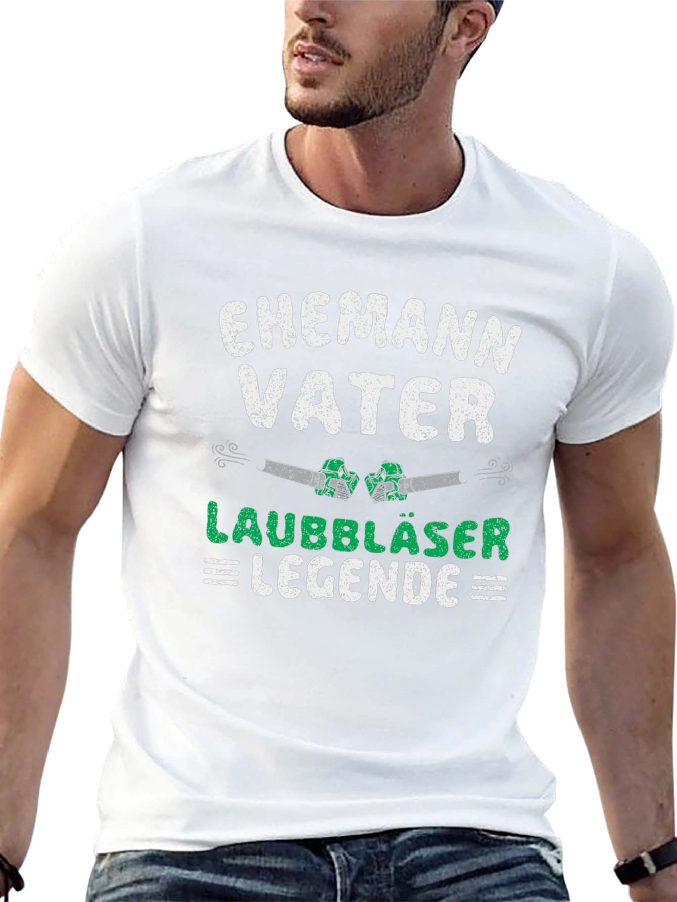 Ehemann Vater Laubbläser Legende T-Shirt